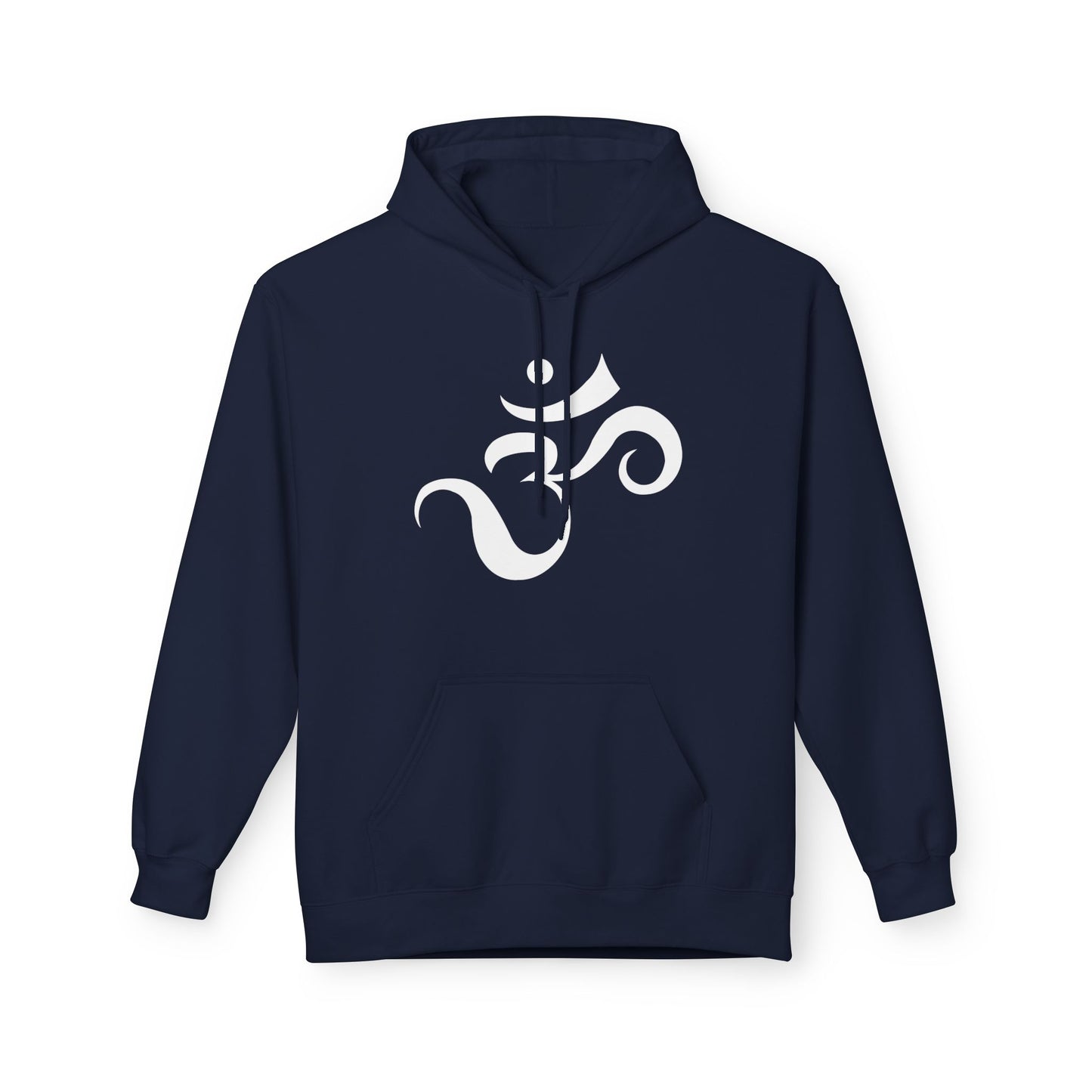 OM SYMBOL OHM ZEICHNUNG SANSKRIT BUDHHISMUS HINDUISMUS MANTRA • Fleece Hoodie für Damen & Herren • Baumwolle 🌿