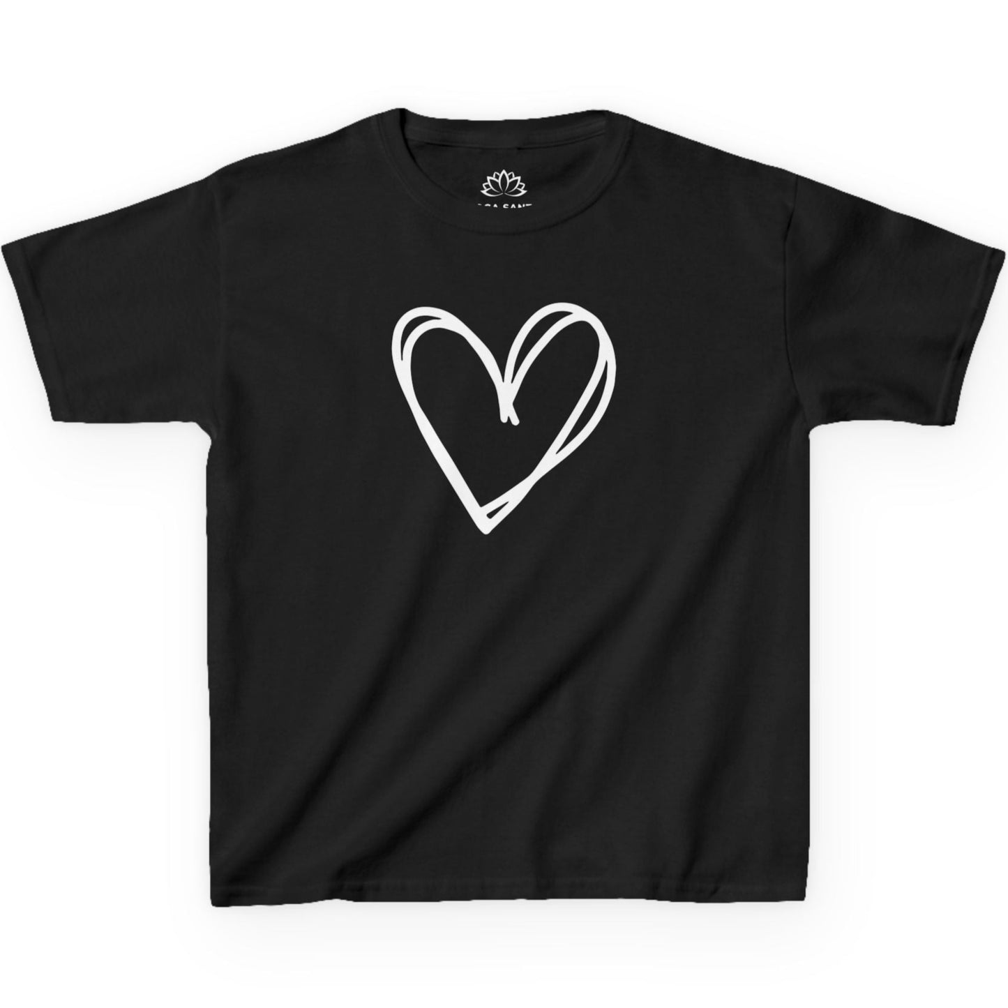 HERZ BILD HERZCHEN HANDGEZEICHNET LOVE PRINT MOTIV • Oversize Kinder T-Shirt Mädchen Jungen • BIO Baumwolle 🌿