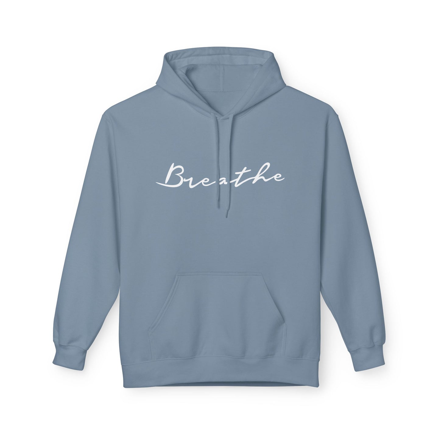 BREATHE YOGA SPRUCH ATEMMEDITATION • Minimalisitisches Design Kuschelweicher Hoodie für Damen & Herren Fitness • Baumwolle 🌿
