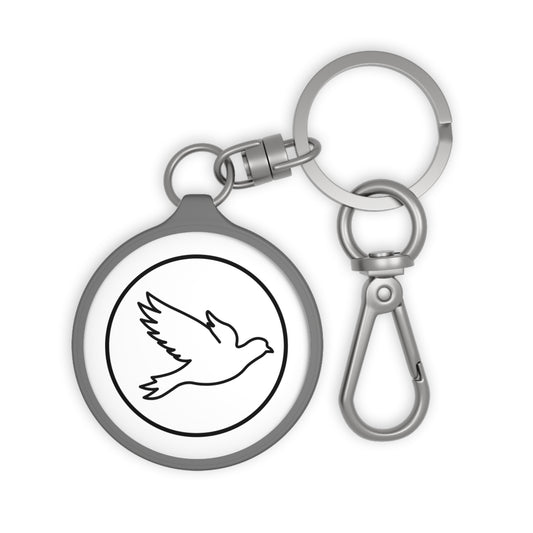 FRIEDENTAUBE VOGEL WEIß  • Edler Luxus Schlüsselanhänger mit Karabiner für Frauen & Männer
