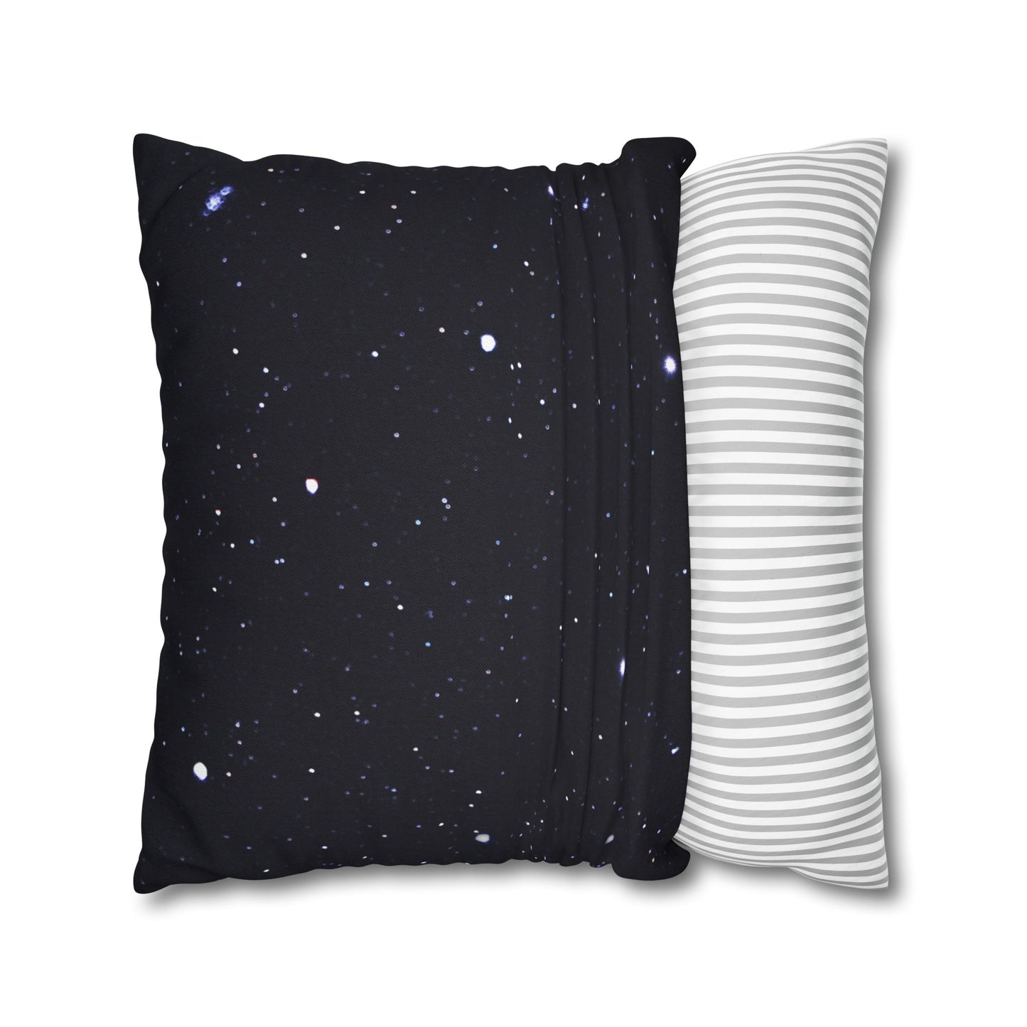 STERNENHIMMEL GALAXY • Deko Kissenbezug mit Reißverschluss Quadratisch Weiß