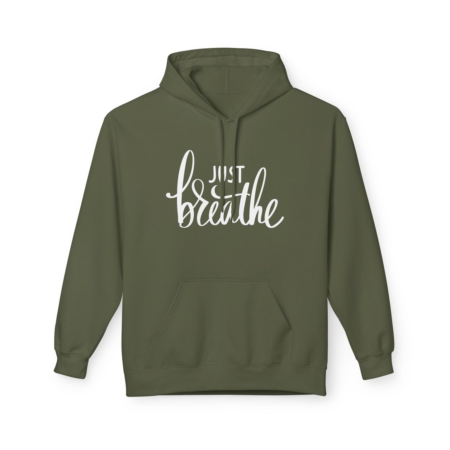 JUST BREATHE • Yoga Meditations Spruch Inspirierender Kuschelweicher Hoodie für Damen & Herren • Baumwolle 🌿