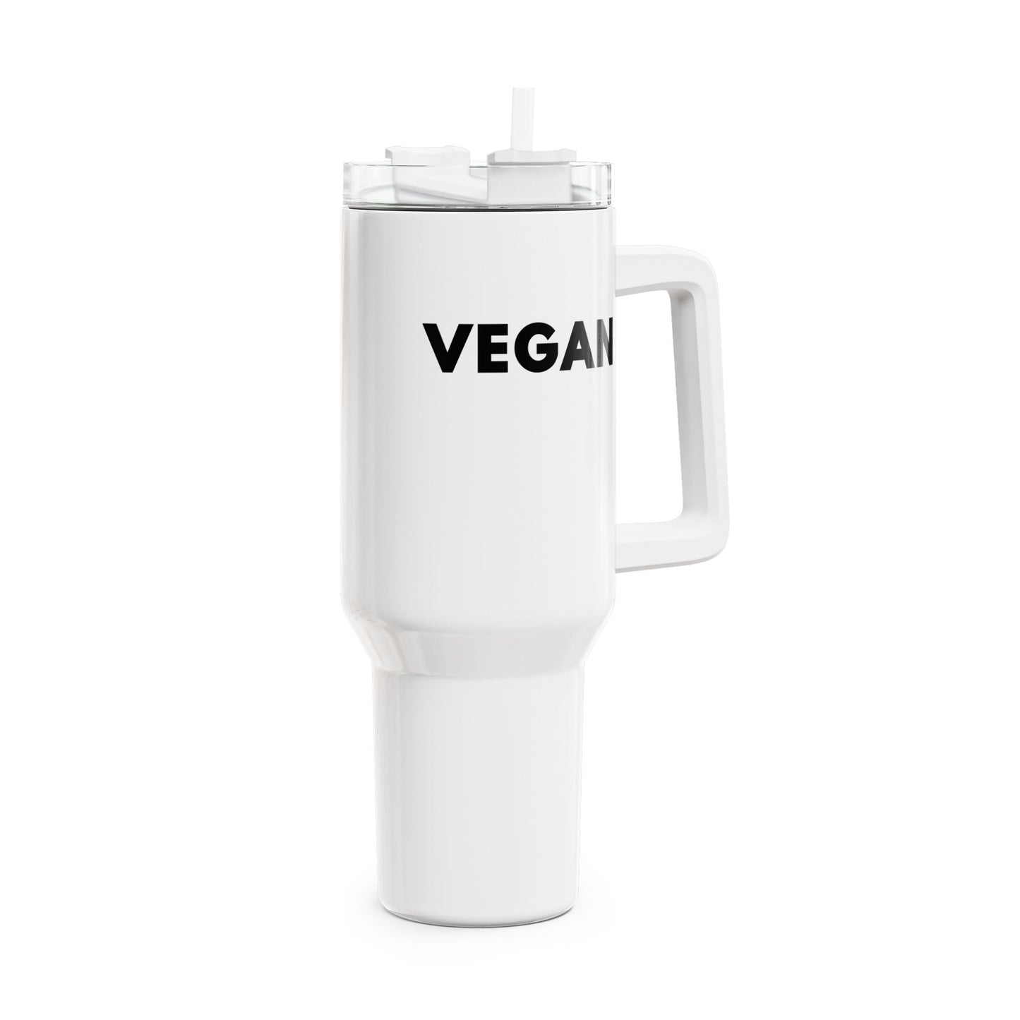VEGAN SCHRFITZUG • Tumbler mit Henkel & Strohhalm • XXL Reisebecher 1,2L - YOGA SANTA