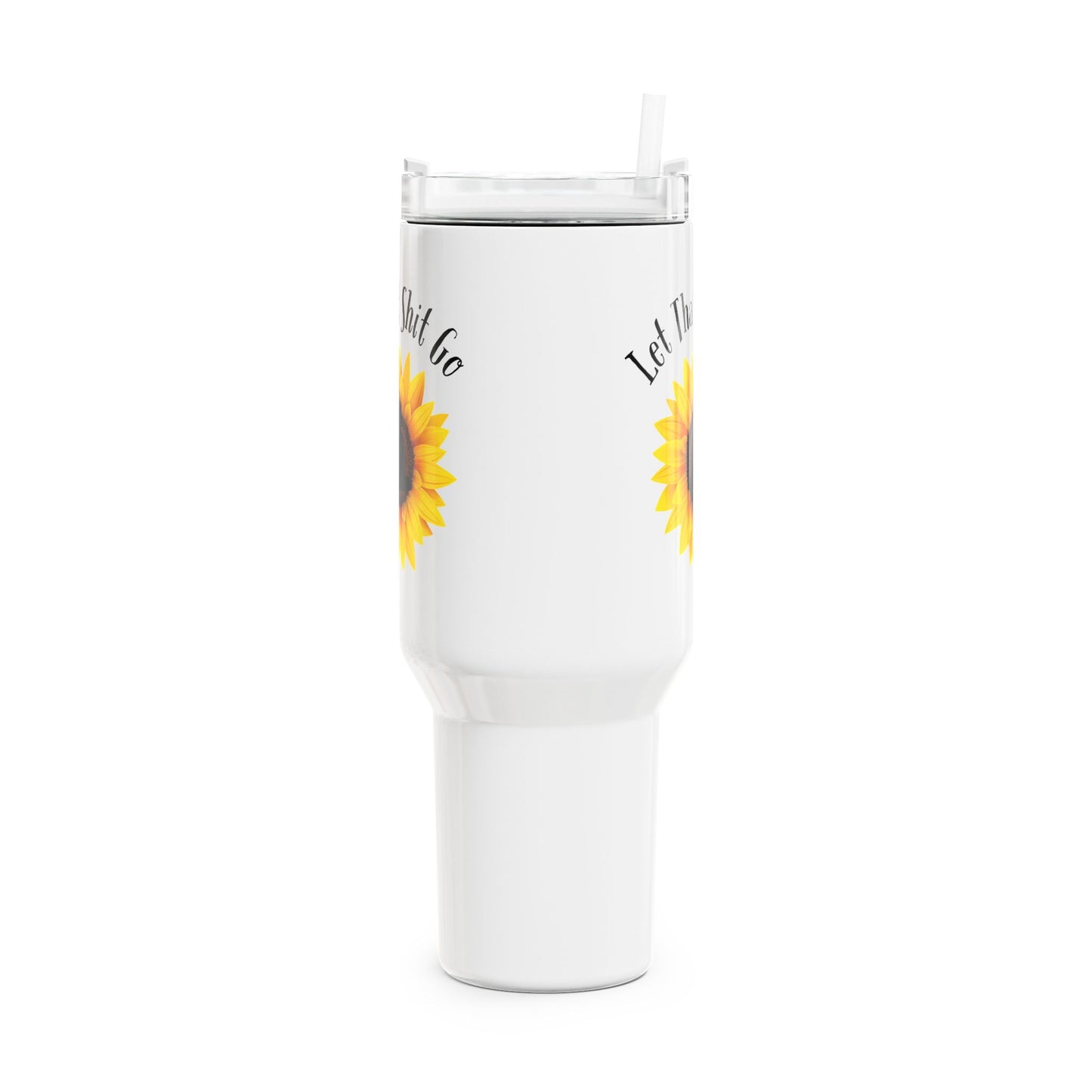 LET THAT SHIT GO • Tumbler mit Henkel & Strohhalm • XXL Reisebecher 1,2L