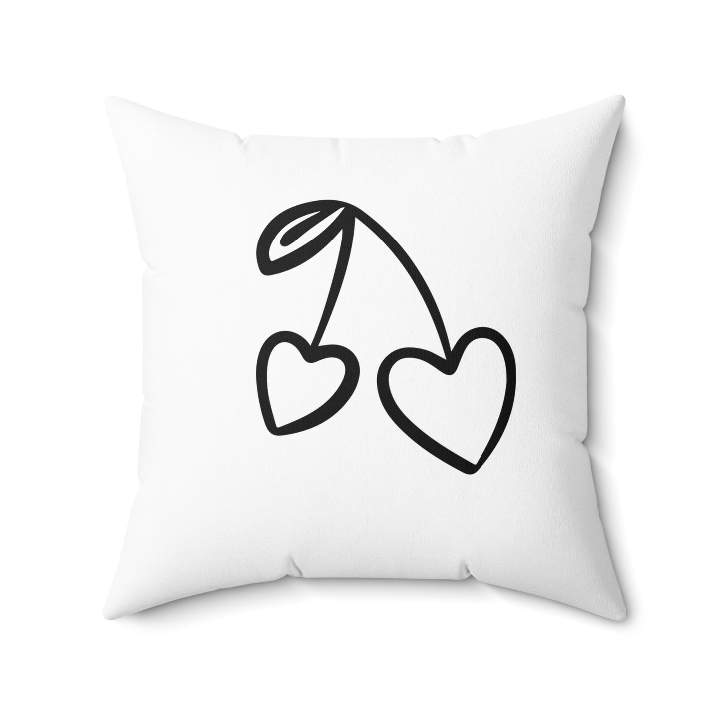 HERZKIRSCHE • Liebesbeweis Geschenk, LOVE Liebesbotschaft • Deko Kissen mit Reißverschluss Quadratisch Weiss