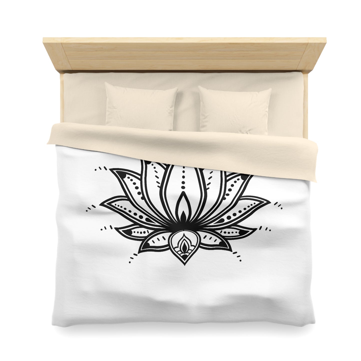 LOTUSBLÜTE BUDDHISTISCHES SYMBOL • Luxus Fleece Kuschelweich Bettwäsche 200x200 cm &  220x240 cm