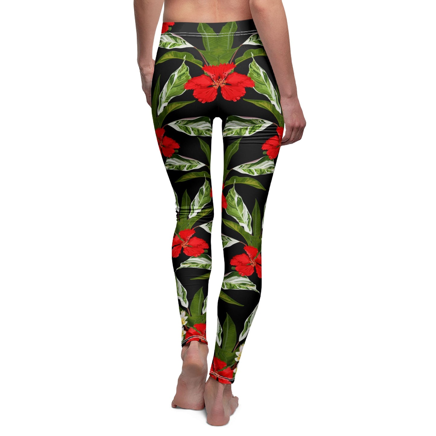HAWAII BLUMENMUSTER EXOTISCHE DSCHUNGELBLUMEN BLUMENMUSTER • ÄSTHETISCHE Blumenprint Damen-Leggings • Beste Leggings für Sport & Alltag