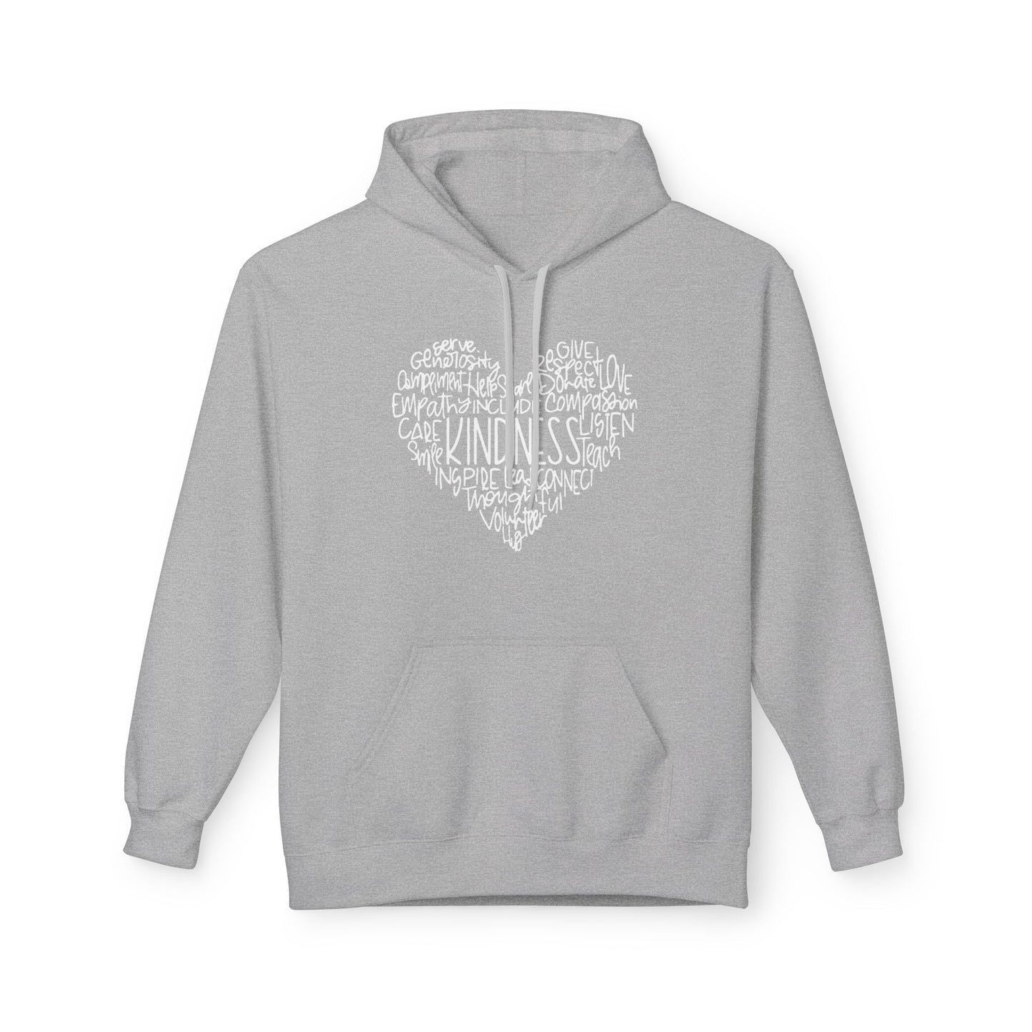 KINDNESS HERZ HERZCHEN BILD LOVE SCHRFIT LIEBESBEWEIS LIEBESBOTSCHAFT • Kuschelweicher Hoodie für Damen & Herren • Baumwolle 🌿