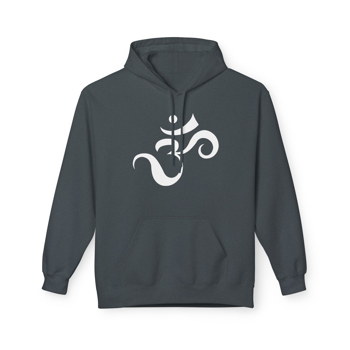 OM SYMBOL OHM ZEICHNUNG SANSKRIT BUDHHISMUS HINDUISMUS MANTRA • Fleece Hoodie für Damen & Herren • Baumwolle 🌿