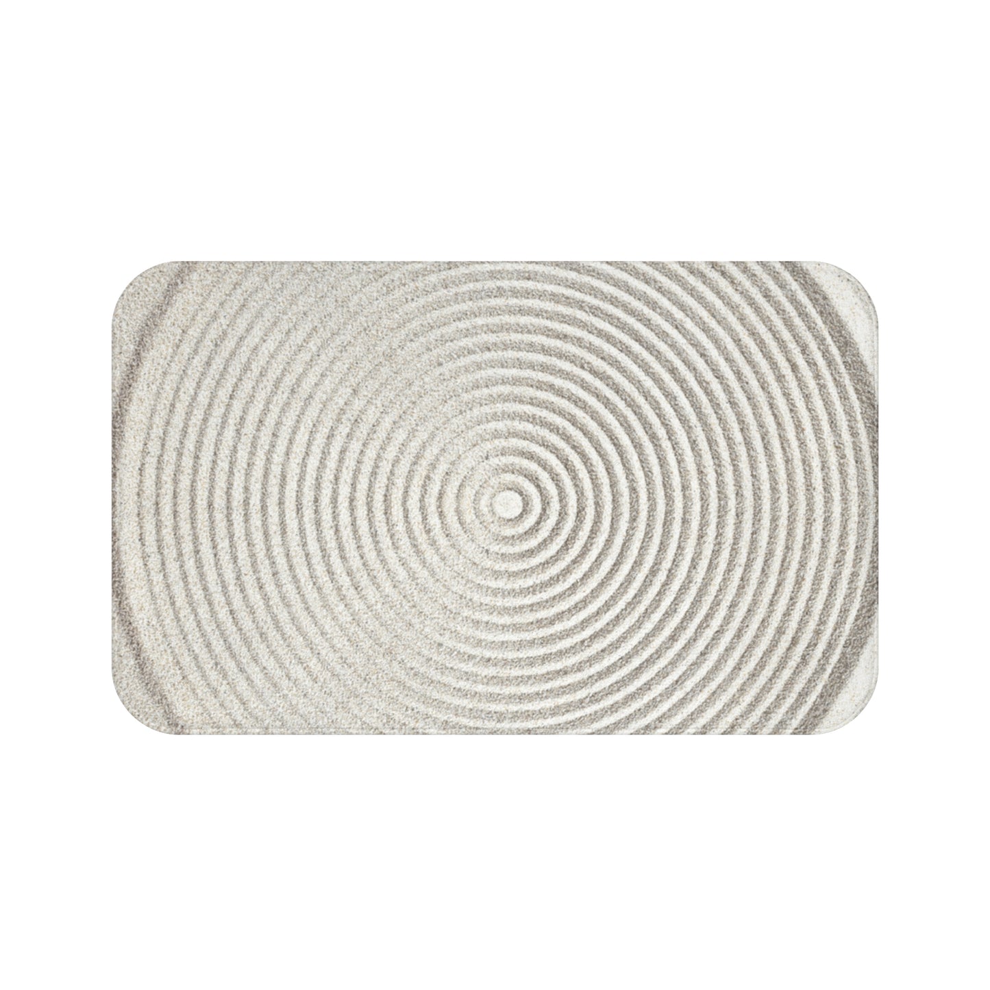ZEN GARTEN OPTIK • Beiger Badvorleger / Fussmatte / Badteppich EXTRA Weich • 43 x 61 cm & 53 x 86 cm