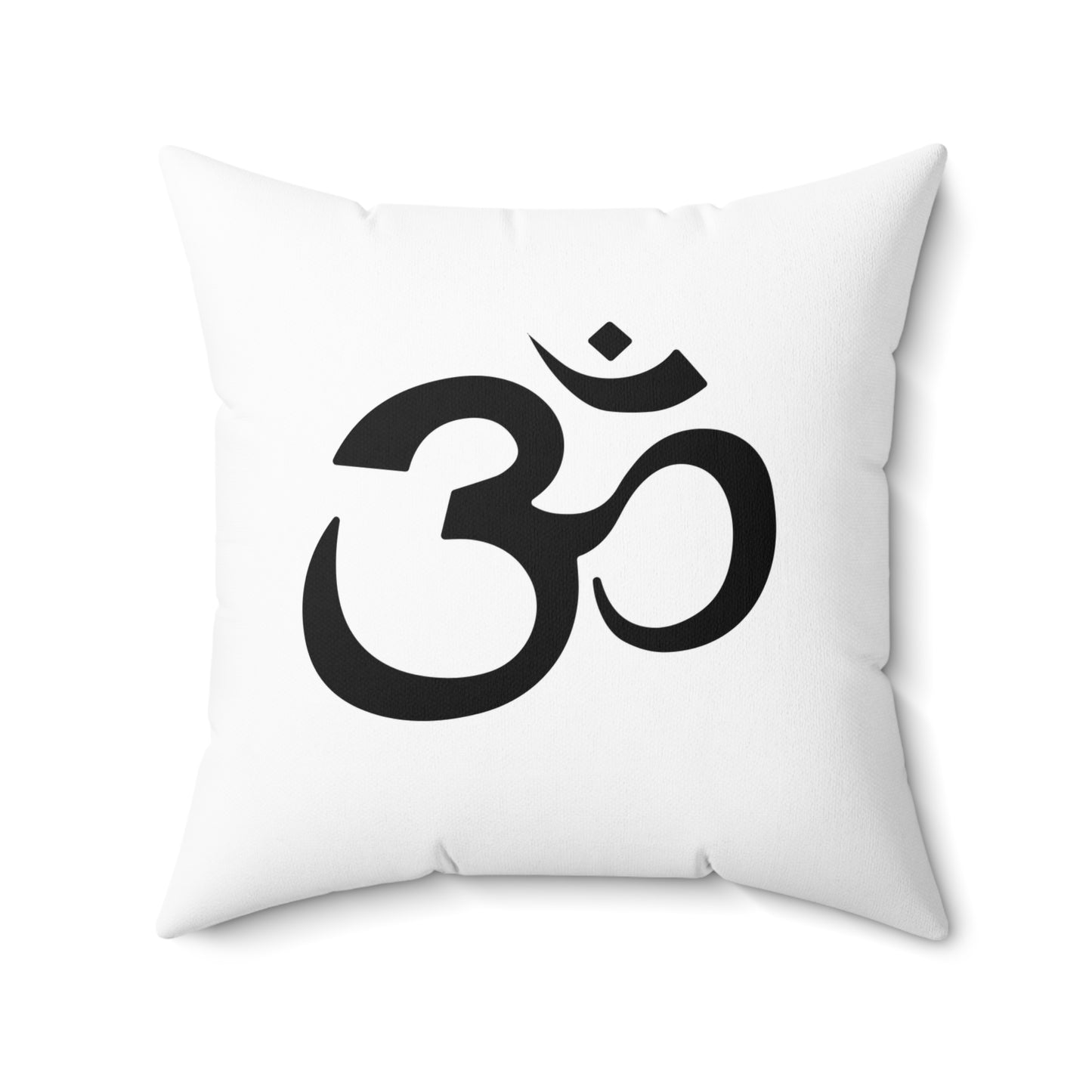 OM OHM ZEICHEN YOGA MEDITATION • Deko Kissen mit Reißverschluss Quadratisch Weiss
