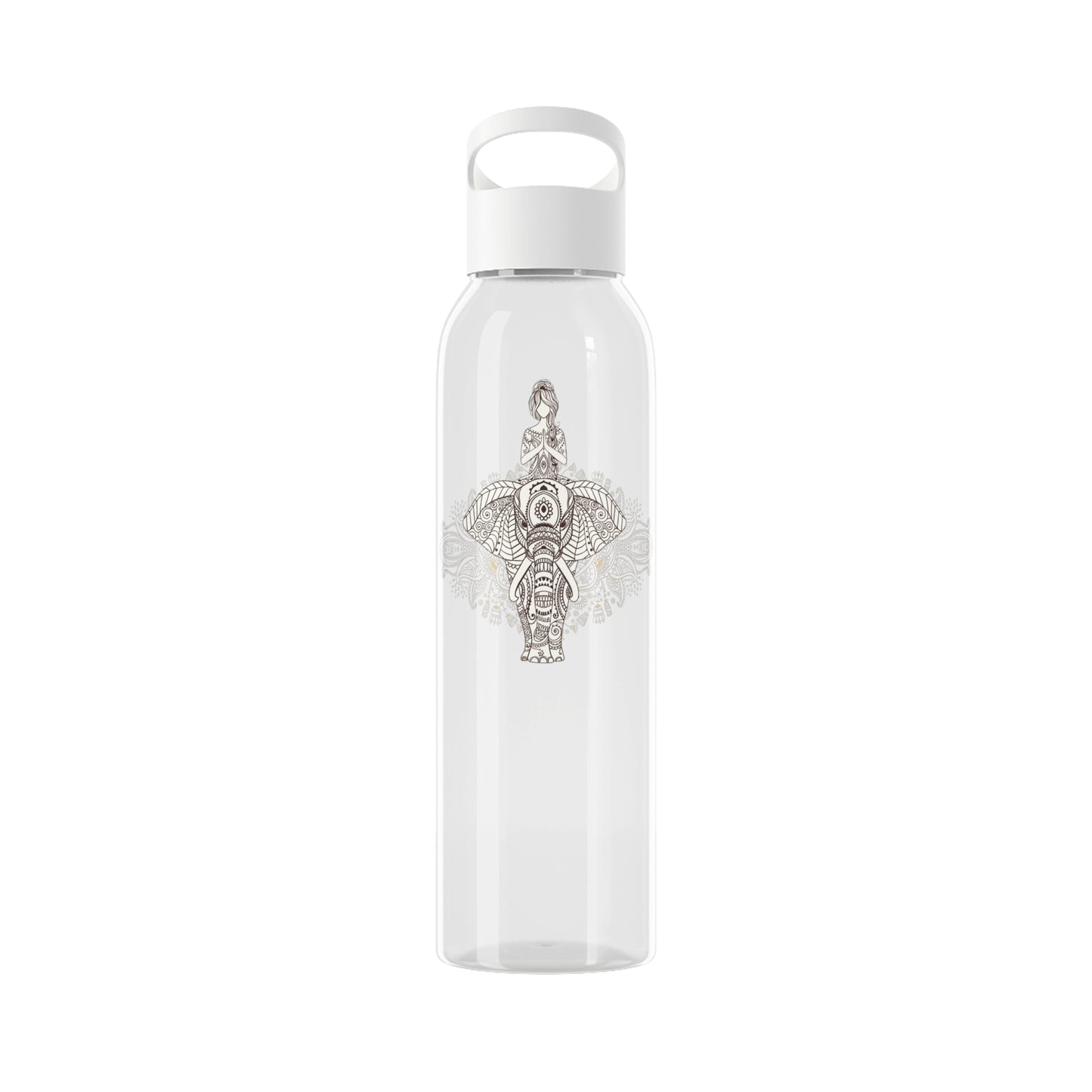 ELEFANT CLIPART TIERMOTIV KUNSTDRUCK • Wasserflasche Sky 650 ml
