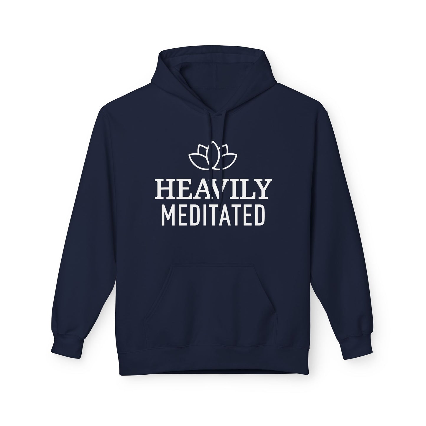 HEAVILY MEDITATED • LOTUSBLÜTE MINIMALISTISCHES DESIGN • Meditations Spruch Geschenkidee • Kuschelweicher Hoodie für Damen & Herren • Baumwolle 🌿 - YOGA SANTA