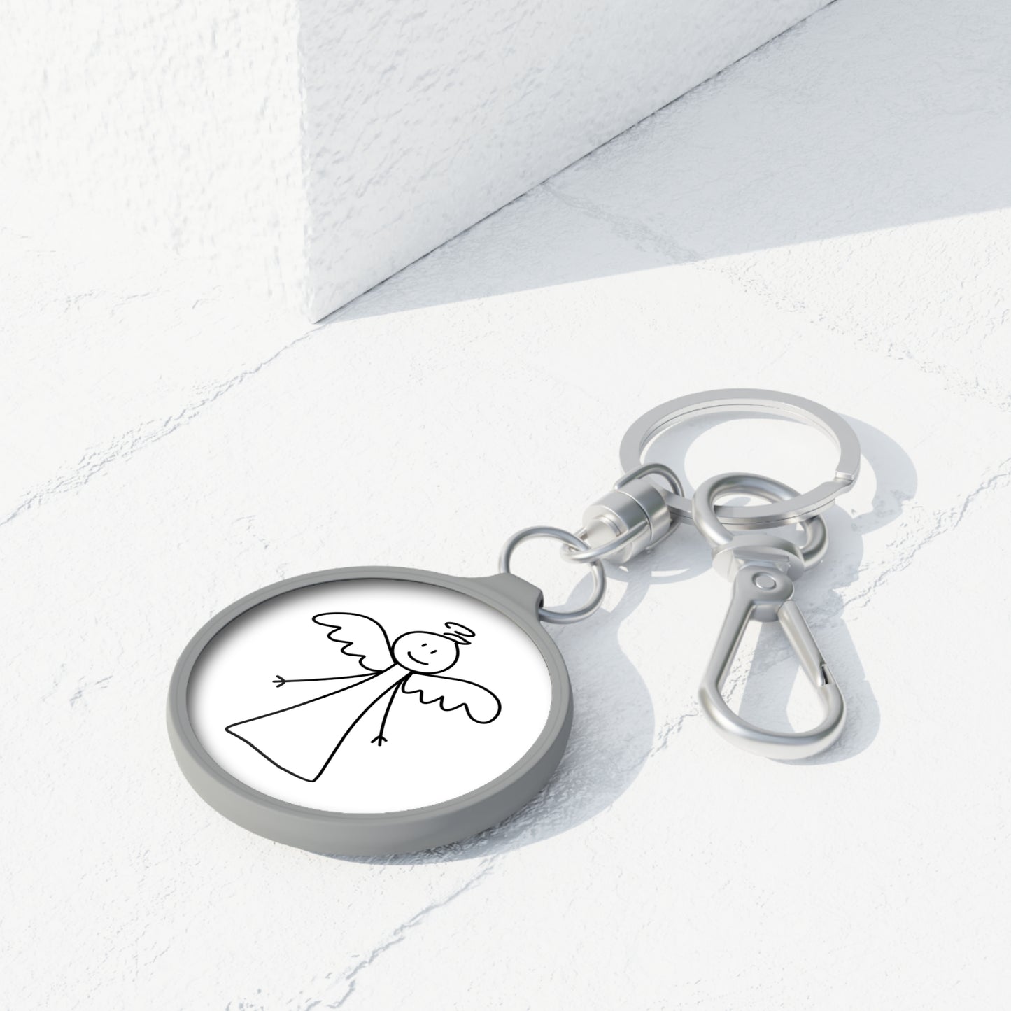SCHUTZENGEL FRIEDENSENGEL GLÜCKSBRINGER TALISMANN • Edler Luxus Schlüsselanhänger mit Karabiner für Frauen & Männer