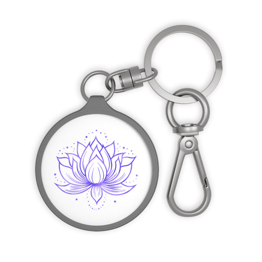LOTUSBLÜTE LILA - Buddhistisches Symbol • Edler Luxus Schlüsselanhänger mit Karabiner für Frauen & Männer