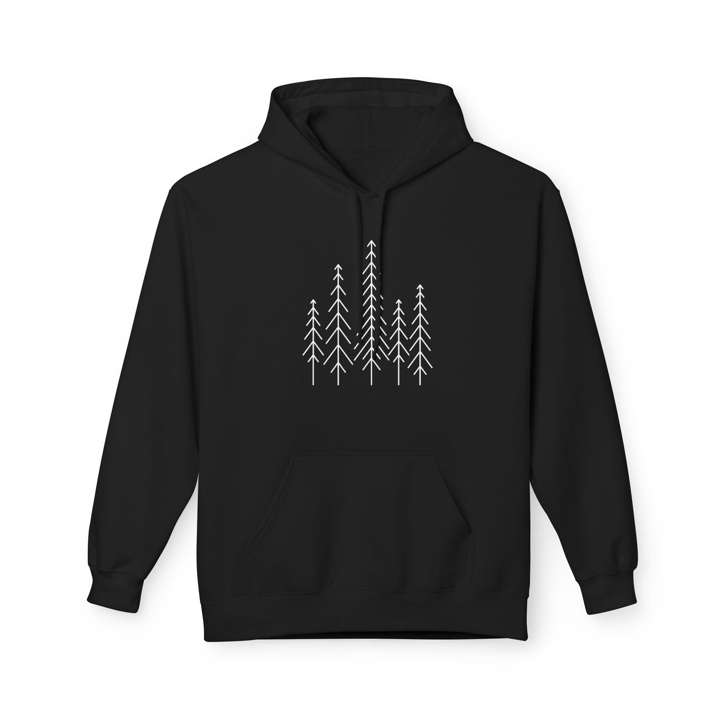 BÄUME WALD MOTIV • Minimalisitische Zeichnung • Kuscheliger Hoodie für Damen & Herren • Baumwolle 🌿