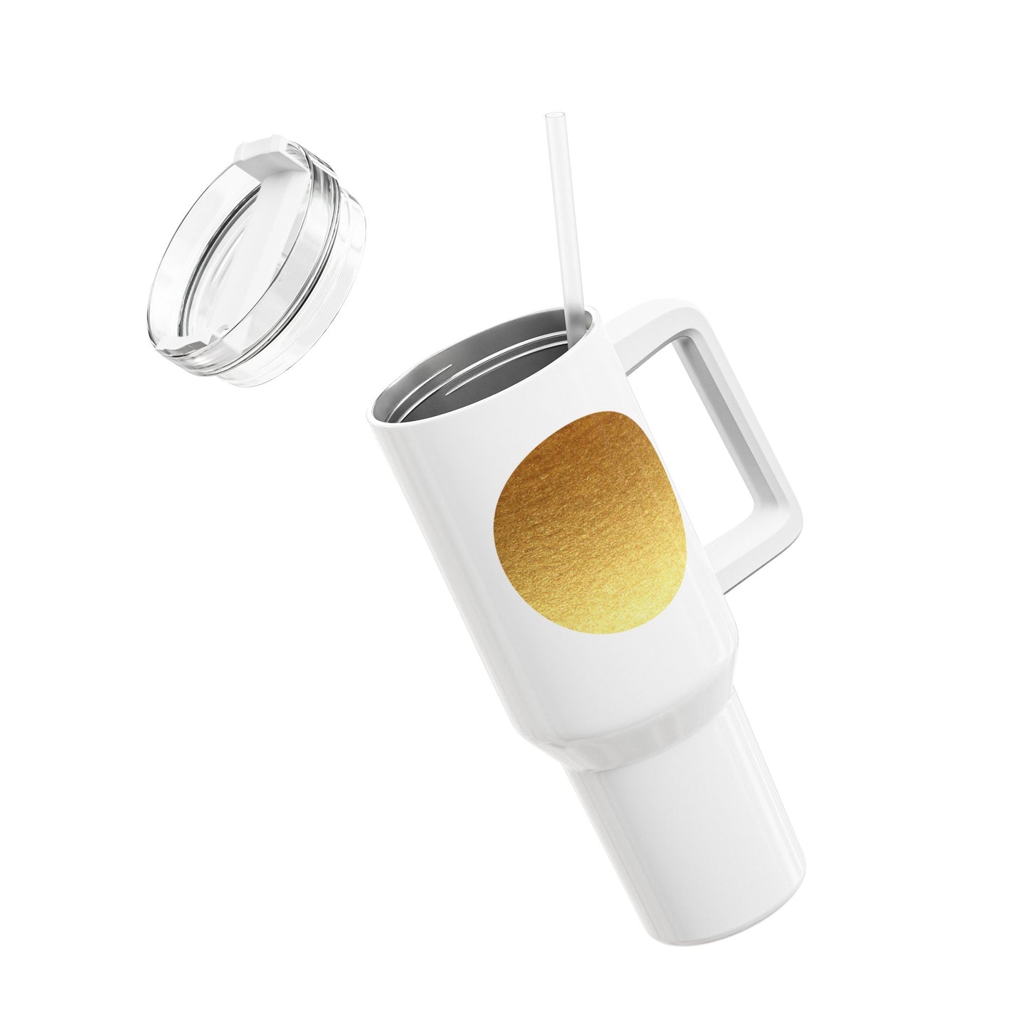 Tumbler, 40oz • Tumbler mit Henkel & Strohhalm • XXL Reisebecher 1,2L