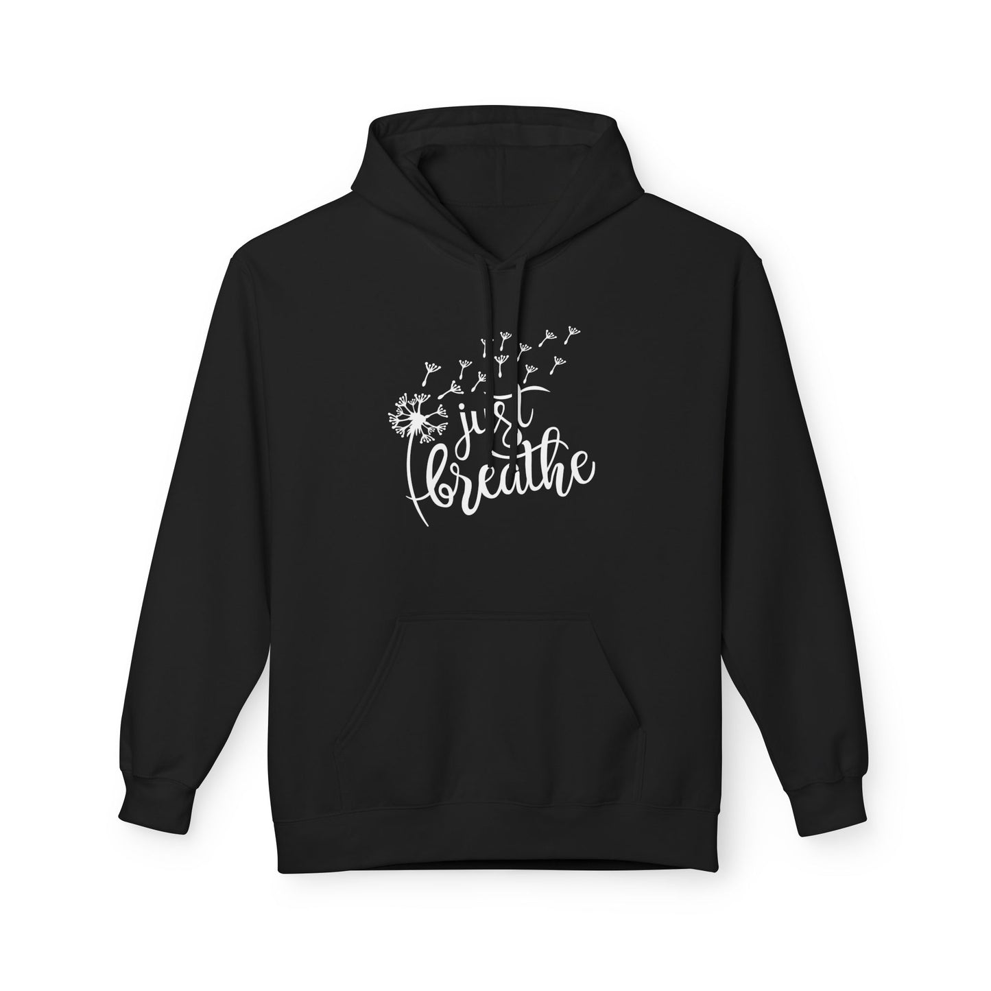 JUST BREATHE • Yoga Spruch Pusteblumenmotiv Fitness Kuschelweicher Hoodie für Damen & Herren • Baumwolle 🌿