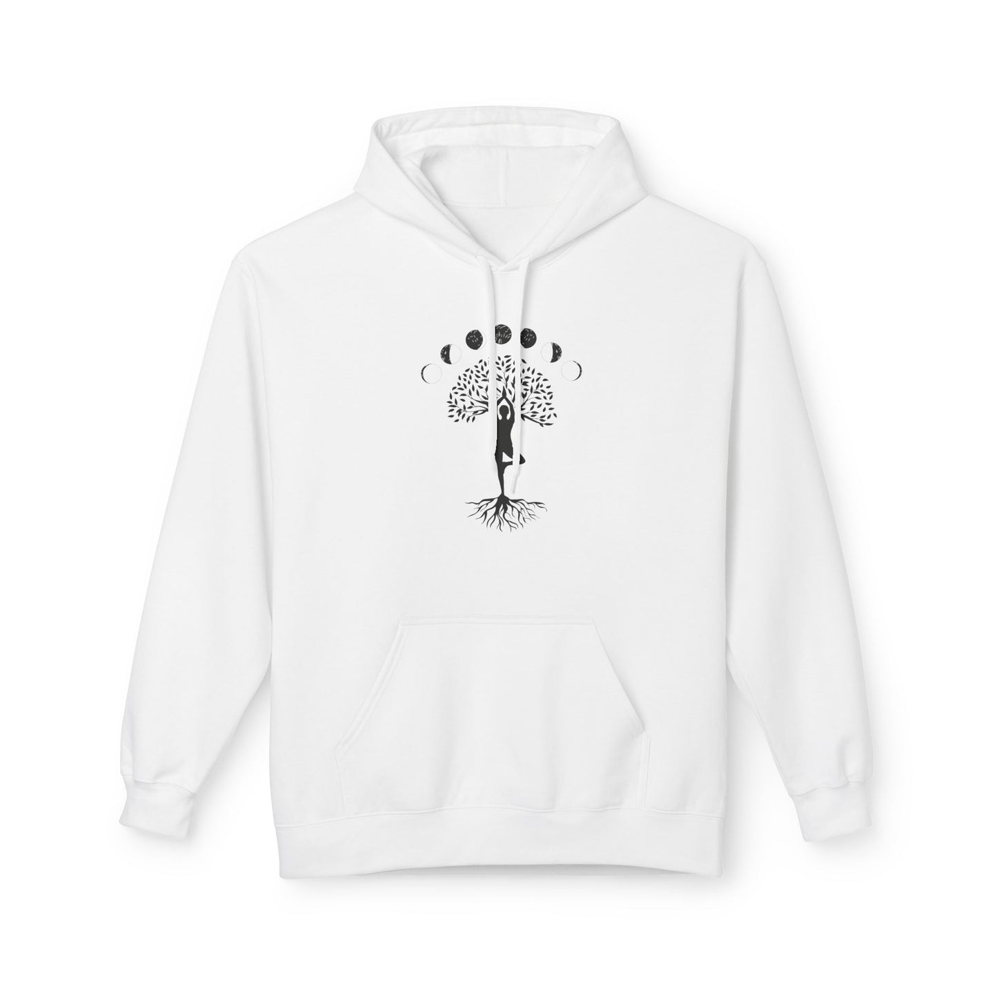 BAUM DES LEBENS, MONDPHASEN • Fleece Hoodie für Damen & Herren • Baumwolle 🌿