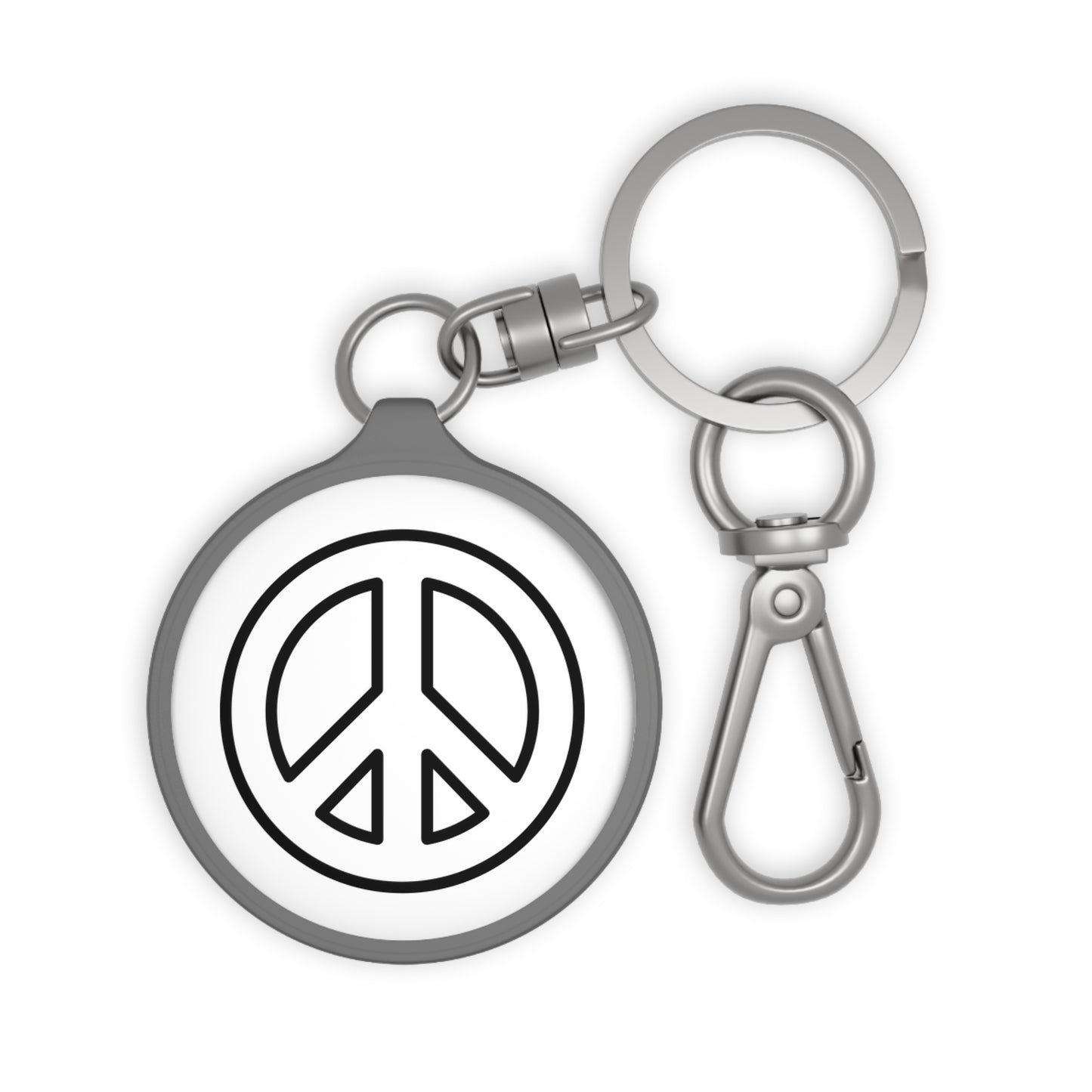 PEACE ZEICHEN - FRIEDESNSSYMBOL • Edler Luxus Schlüsselanhänger mit Karabiner für Frauen & Männer