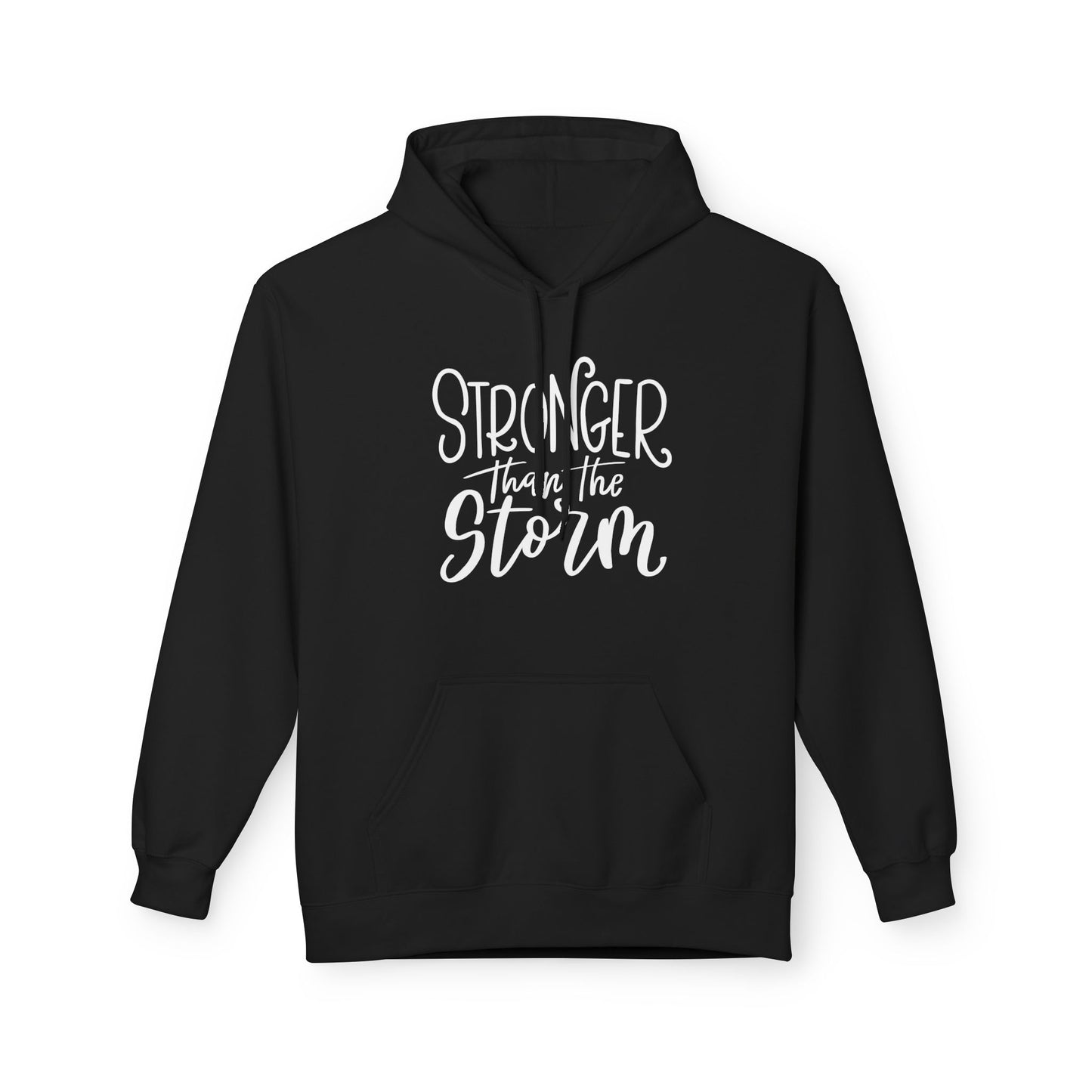 STRONGER THAN THE STORM • Inspirierender Motivationspruch Schrfitzug Yoga Fitness • Kuschelweicher Hoodie für Damen & Herren • Baumwolle 🌿