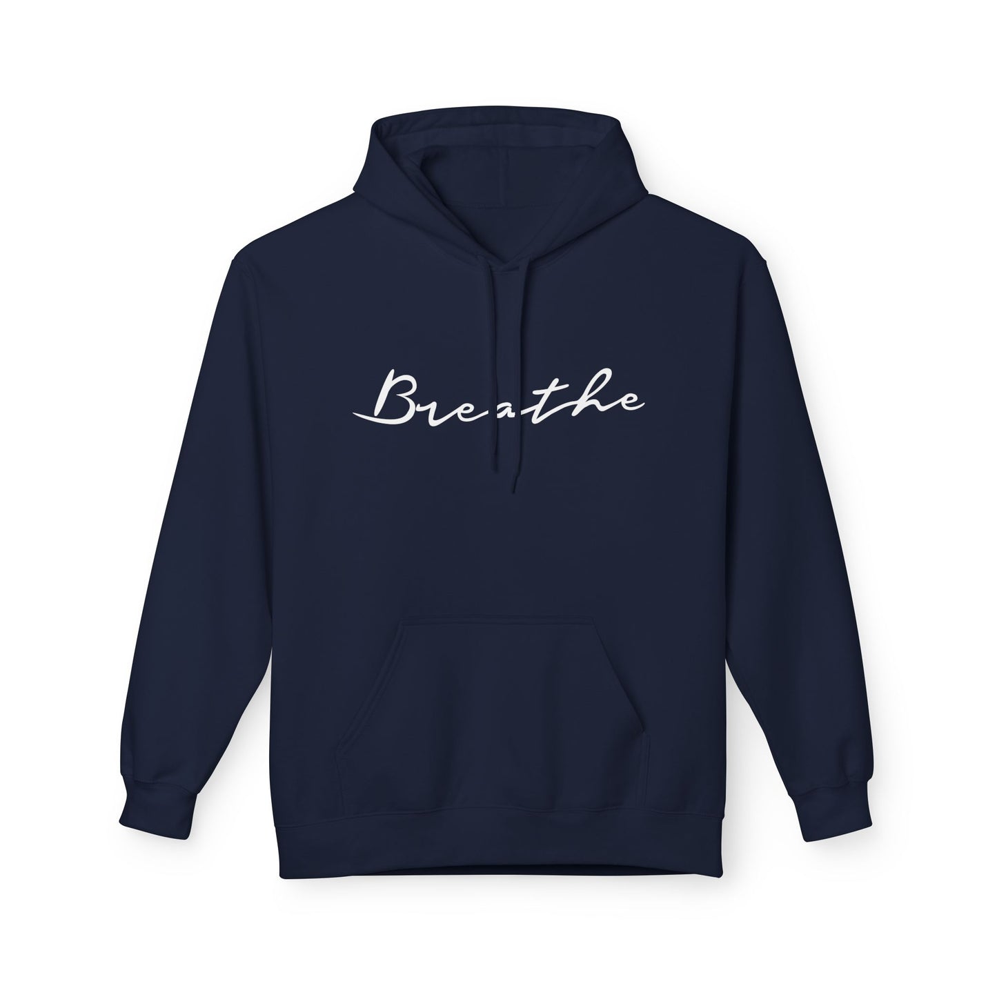 BREATHE YOGA SPRUCH ATEMMEDITATION • Minimalisitisches Design Kuschelweicher Hoodie für Damen & Herren Fitness • Baumwolle 🌿