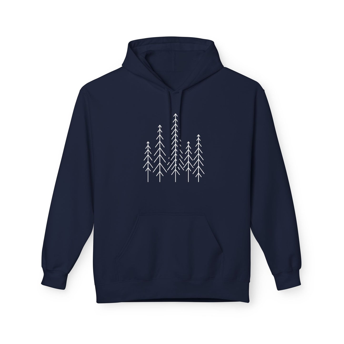 BÄUME WALD MOTIV • Minimalisitische Zeichnung • Kuscheliger Hoodie für Damen & Herren • Baumwolle 🌿