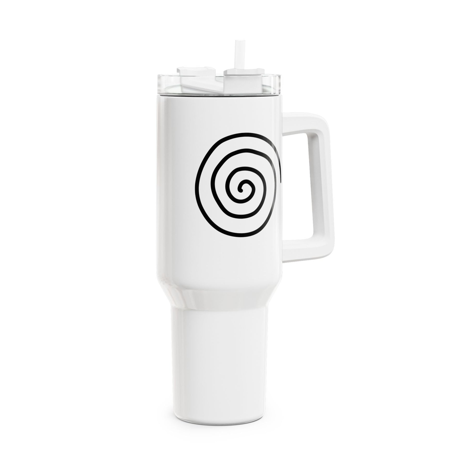 SPIRALE SPIRITUELLES SYMBOL • Tumbler mit Henkel & Strohhalm • XXL Reisebecher 1,2L - YOGA SANTA