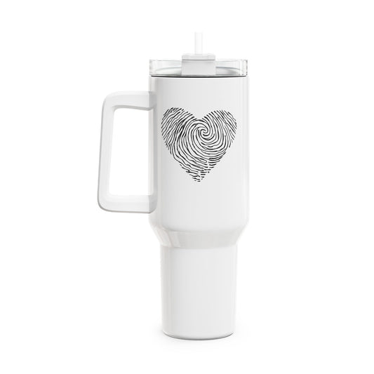 HERZ FINGERABDRUCK - Tumbler, 40oz  • Liebesbeweis Geschenk, LOVE Liebesbotschaft