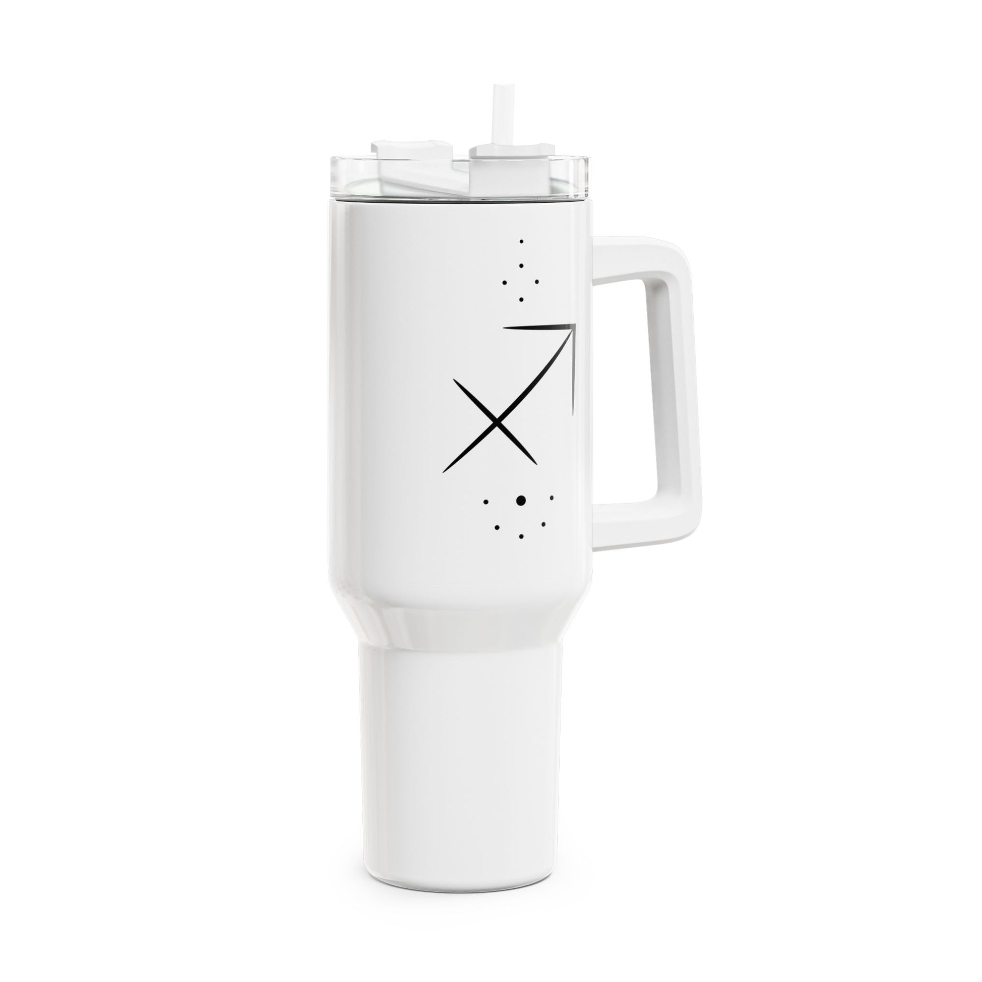 SCHÜTZE SAGGITARIUS SYMBOL STERZEICHEN • Tumbler mit Henkel & Strohhalm • XXL Reisebecher 1,2L - YOGA SANTA