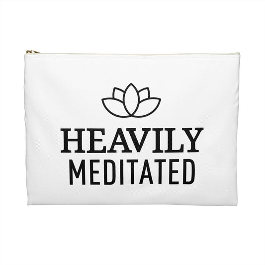 HEAVILY MEDITATED - MINIMALISTISCHE LOTUSBLÜTE • Handtaschen Organizer Flach mit Reißverschluss • Groß & Klein - YOGA SANTA