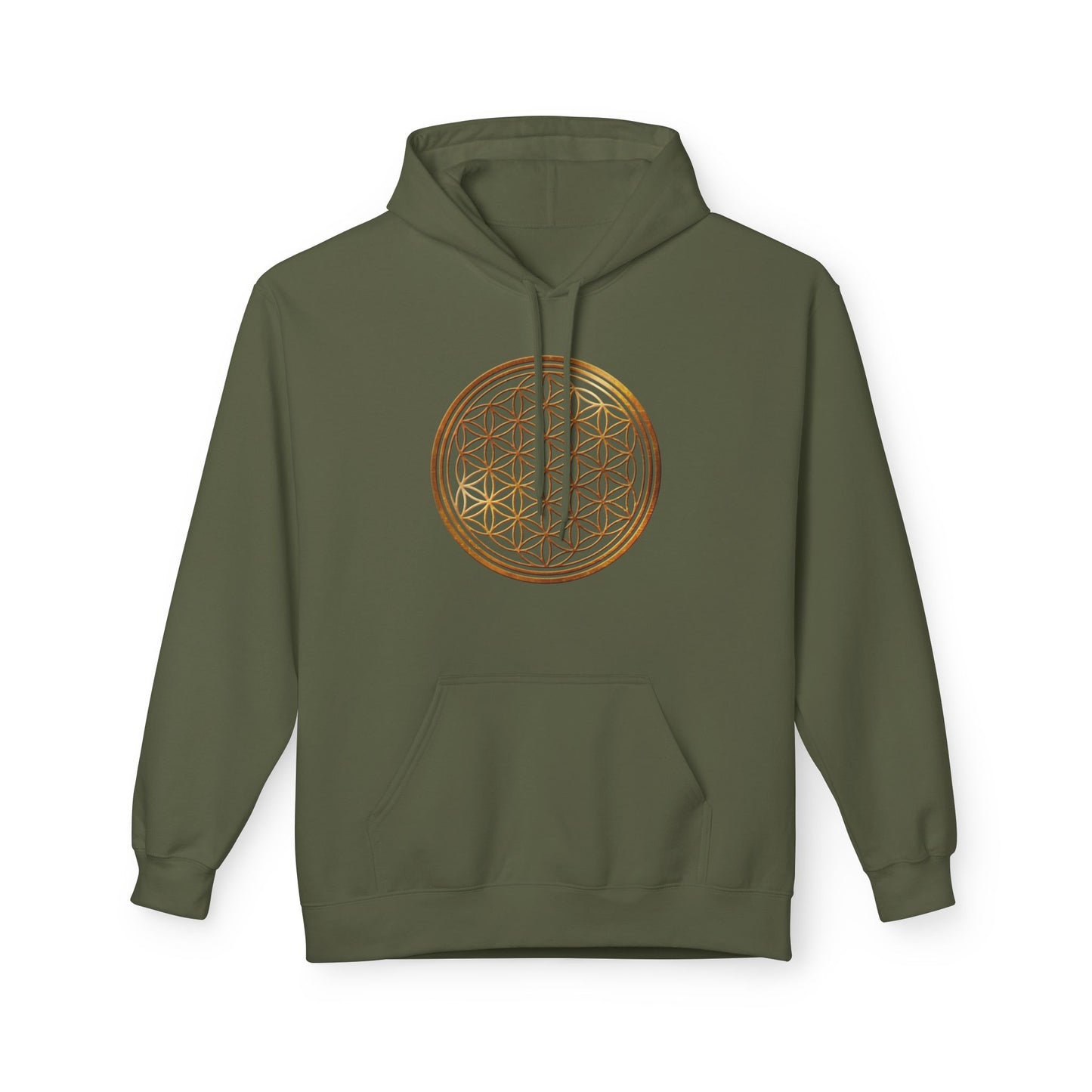 BLUME DES LEBENS SYMBOL ZEICHEN PRINTMOTIV • SPIRITUELLER Hoodie für Damen & Herren Fleece Kapuzenpullover Kuschelweich • Baumwolle 🌿