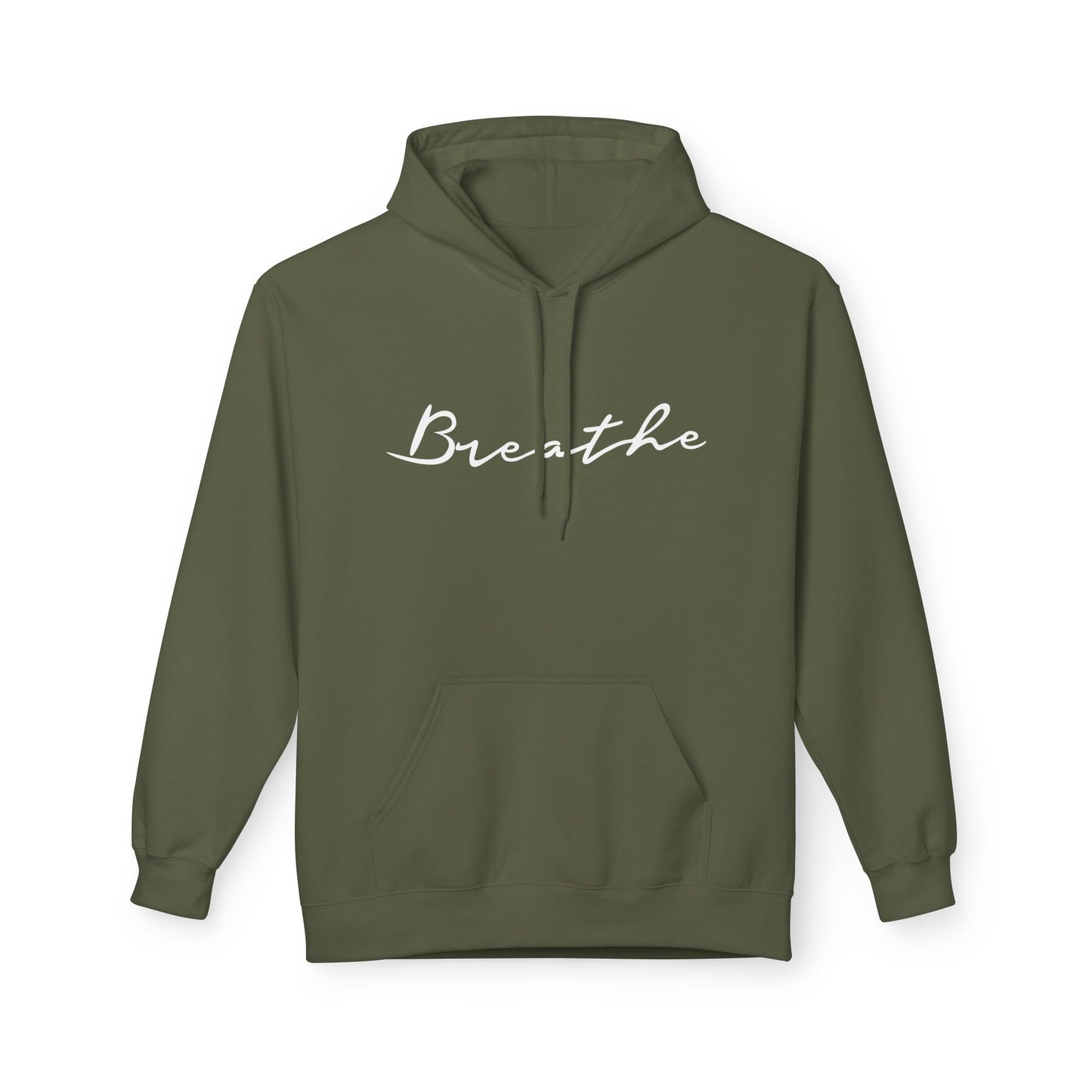BREATHE YOGA SPRUCH ATEMMEDITATION • Minimalisitisches Design Kuschelweicher Hoodie für Damen & Herren Fitness • Baumwolle 🌿