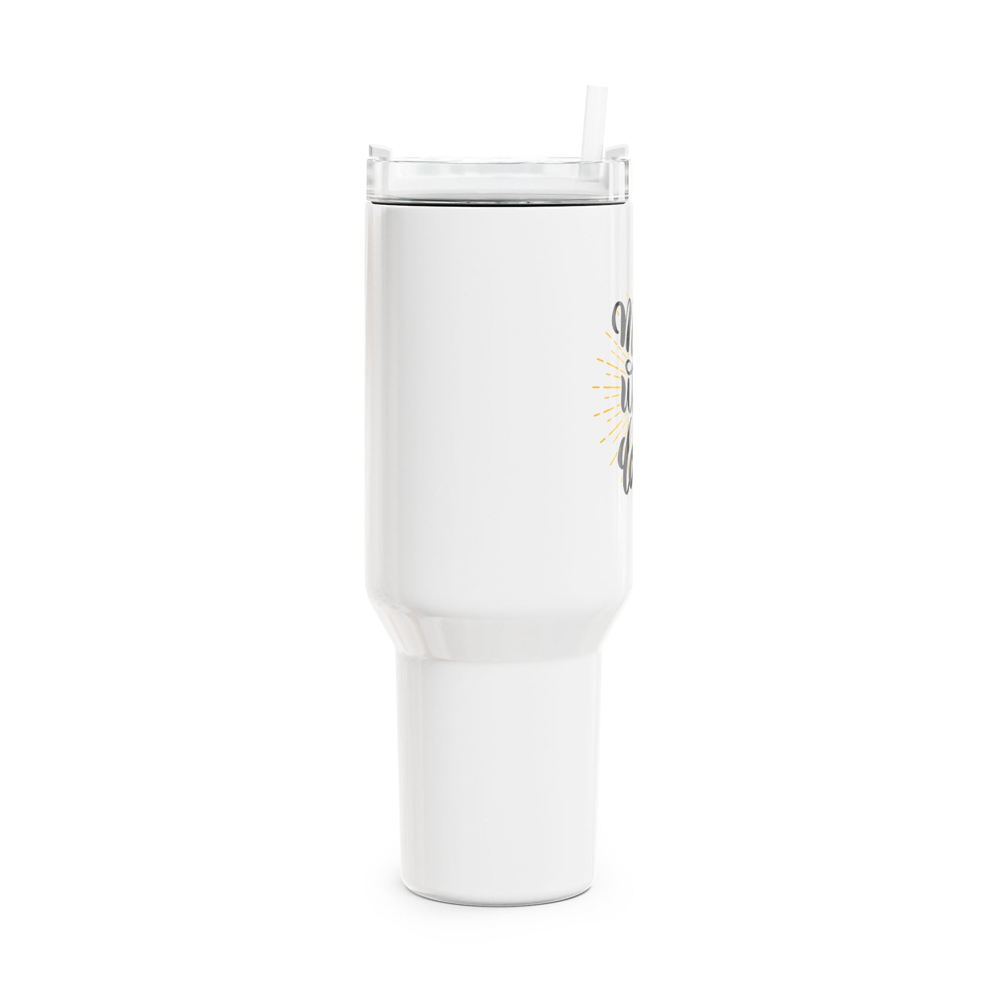 MADE WITH LOVE - MIT LIEBE GEMACHT • Liebesbeweis Geschenk, LOVE Liebesbotschaft • Tumbler mit Henkel & Strohhalm • XXL Reisebecher 1,2L - YOGA SANTA
