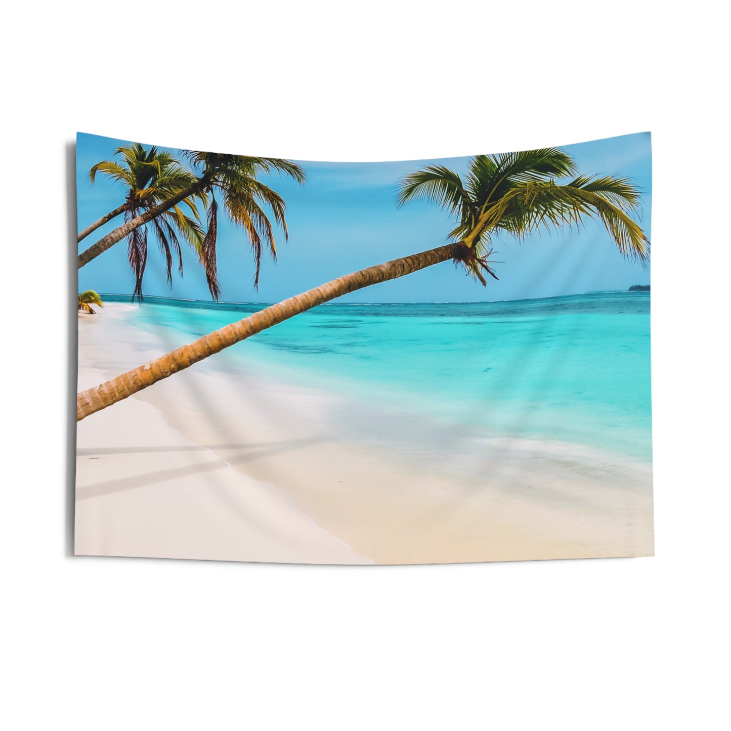 PALMEN KARIBIK STRAND • Urlaubsmotiv • Wandtuch • Wandttepich • Wanddekor in v. Größen bis XXL