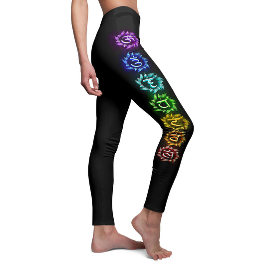 7 CHAKREN CHAKRA in BLUMEN FLORAL • Spirituelle Leggings für Sport & Alltag