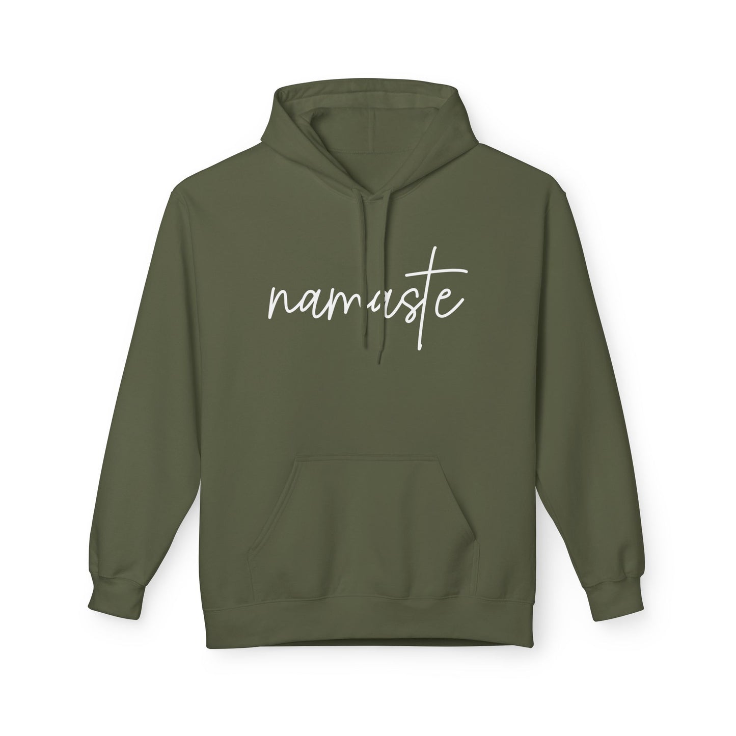 NAMASTE YOGA SANSKRIT HINDUISMUS Schriftzug • Kuschelweicher Hoodie für Damen & Herren • Baumwolle 🌿