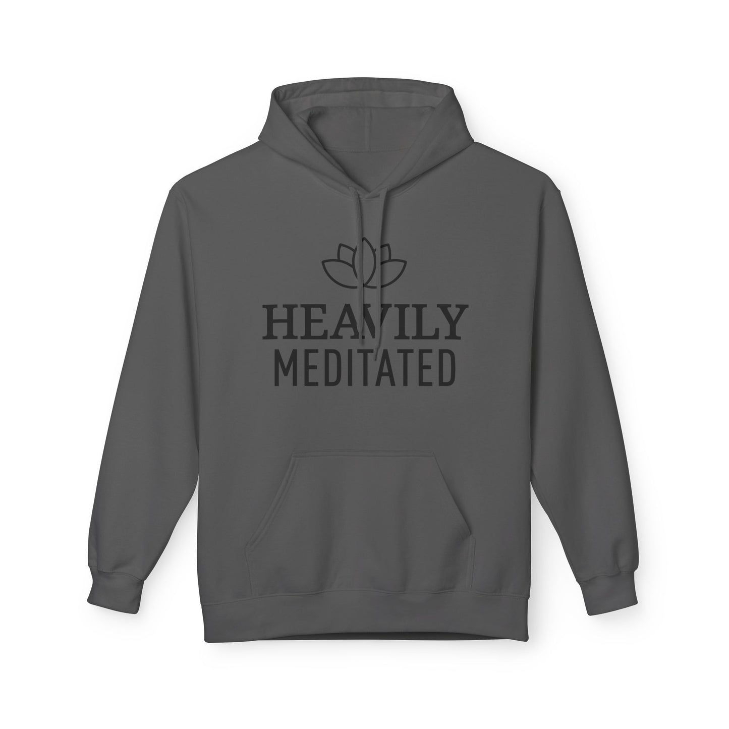 HEAVILY MEDITATED • LOTUSBLÜTE MINIMALISTISCHES DESIGN • Meditations Spruch Geschenkidee • Kuschelweicher Hoodie für Damen & Herren • Baumwolle 🌿 - YOGA SANTA