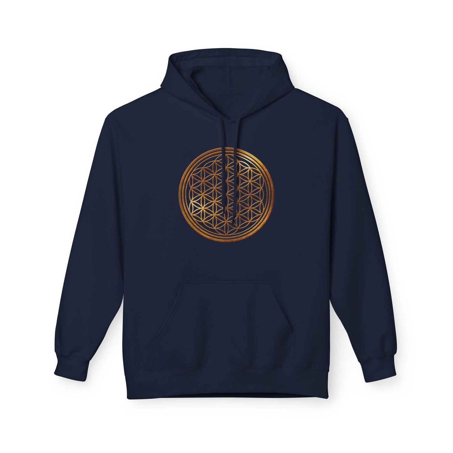 BLUME DES LEBENS SYMBOL ZEICHEN PRINTMOTIV • SPIRITUELLER Hoodie für Damen & Herren Fleece Kapuzenpullover Kuschelweich • Baumwolle 🌿