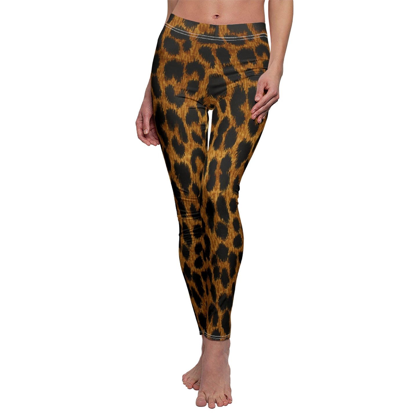 LEOPARDEN LEGGINGS FELL OPTIK • Animal Print • Damen Leggins mit Print Aufdruck • Beste Leggings für Sport & Alltag