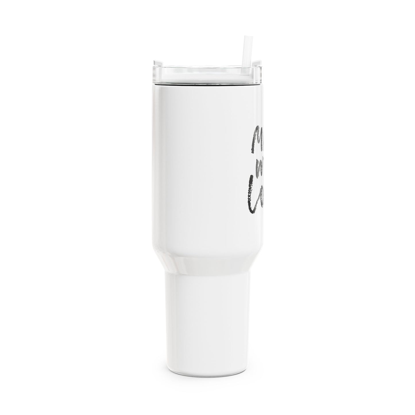 MADE WITH LOVE - Liebesbotschaft Liebes Geschenk • Tumbler mit Henkel & Strohhalm • XXL Reisebecher 1,2L - YOGA SANTA
