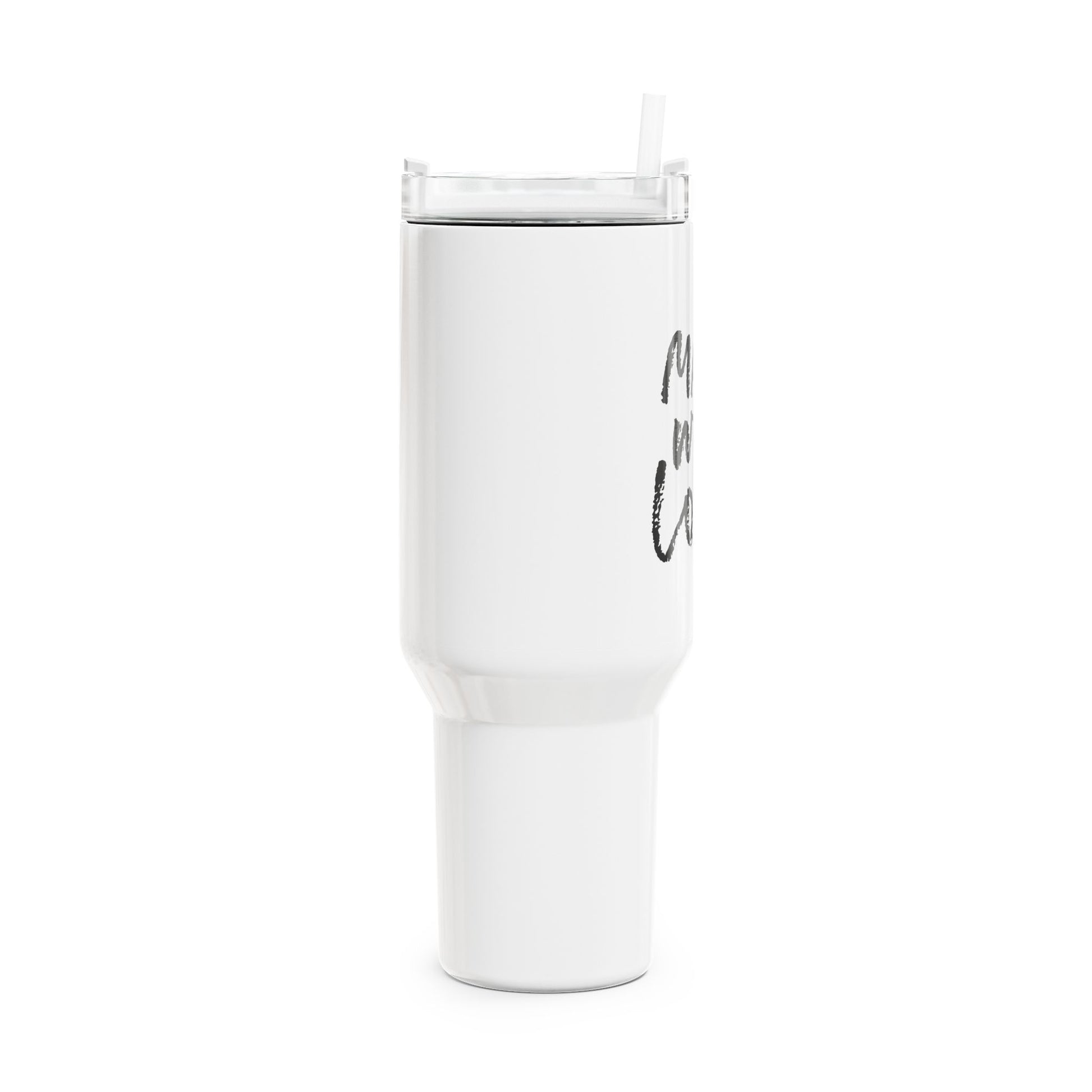 MADE WITH LOVE - Liebesbotschaft Liebes Geschenk • Tumbler mit Henkel & Strohhalm • XXL Reisebecher 1,2L - YOGA SANTA
