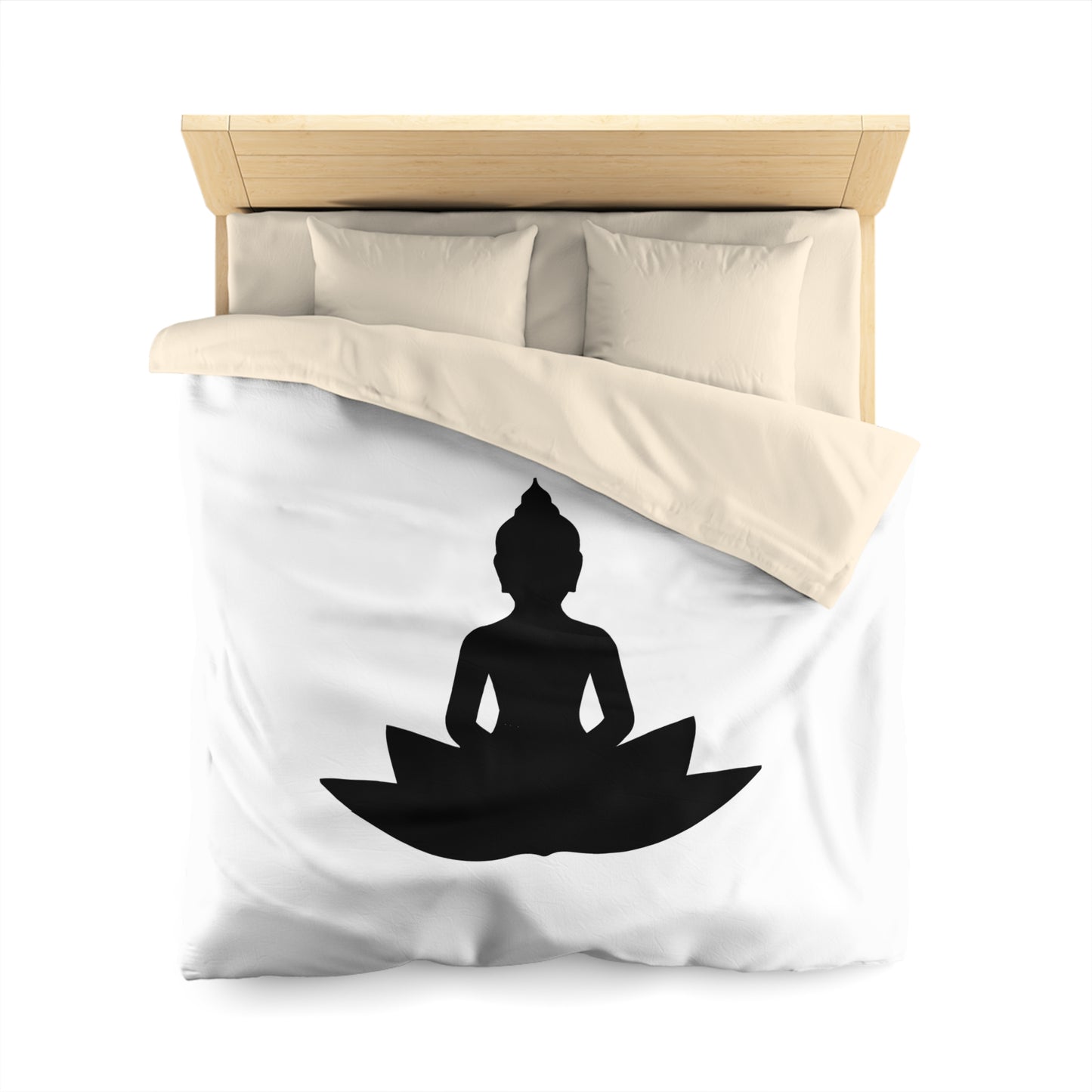 BUDDHA IN LOTUSBLÜTE - Buddhistisch • Luxus Fleece Kuschelweich Bettwäsche 200x200 cm &  220x240 cm