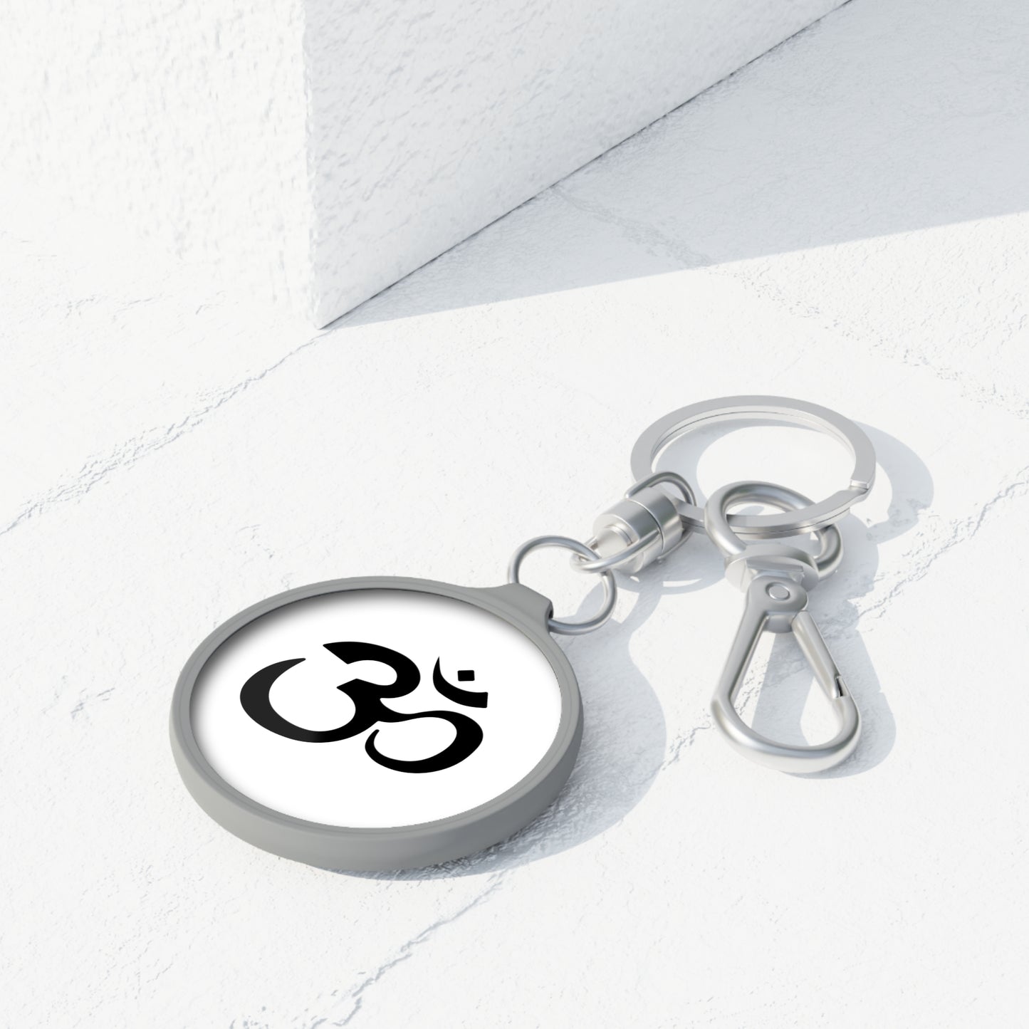 OM SYMBOL OHM • Edler Luxus Schlüsselanhänger mit Karabiner für Frauen & Männer
