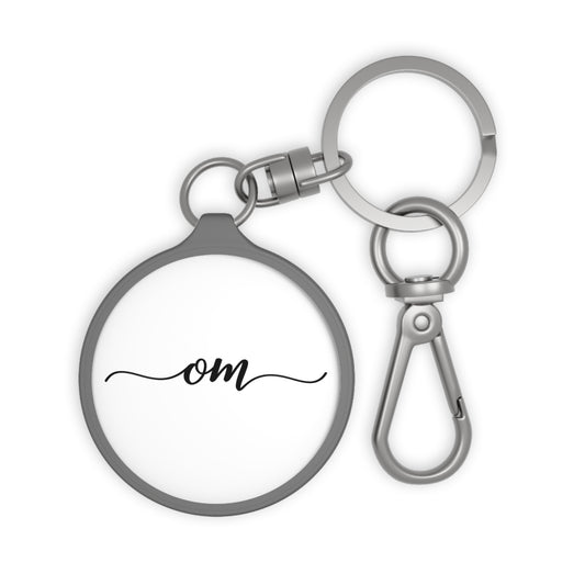 OM AUM OHM YOGA SPRUCH • Edler Luxus Schlüsselanhänger mit Karabiner für Frauen & Männer