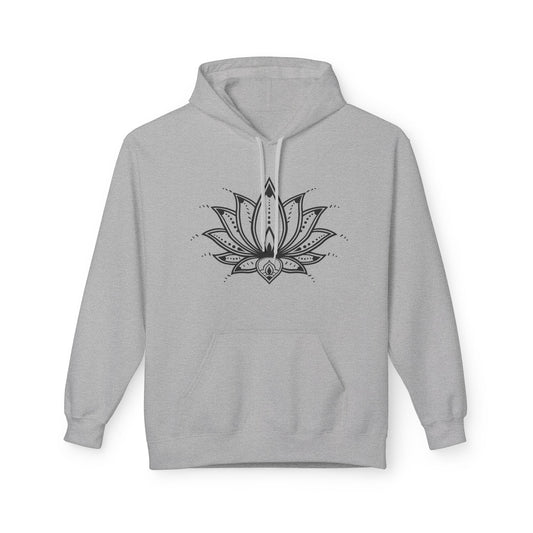 LOTUSBLUMEN ZEICHNUNG • Blumenmotiv Yoga Fitness Hoodie für Damen & Herren Kuschelpullover • Baumwolle 🌿