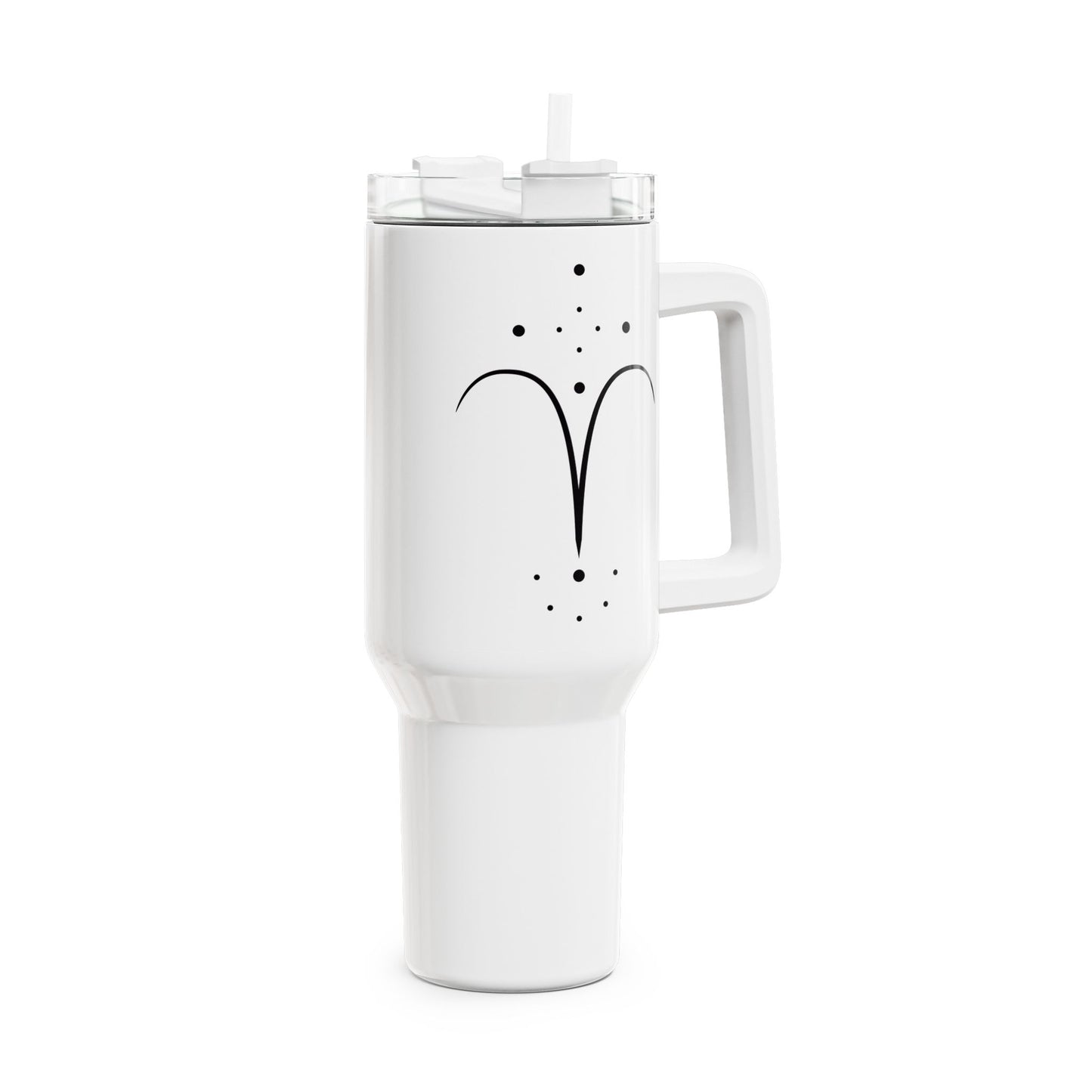WIDDER ARIES SYMBOL STERZEICHEN • Tumbler mit Henkel & Strohhalm • XXL Reisebecher 1,2L - YOGA SANTA