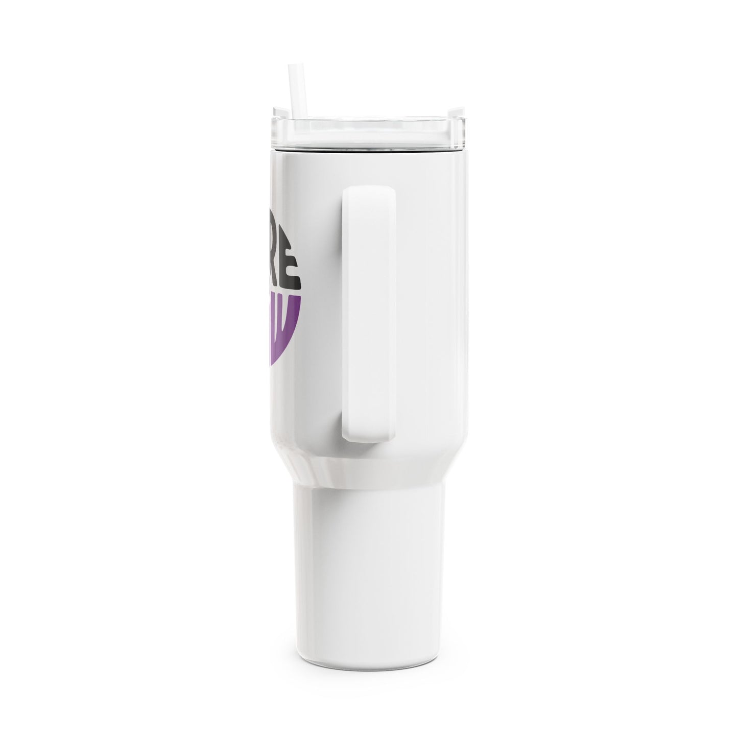 HERE AND NOW - ACHTSAMKEITS SPRUCH YOGAKATZEN BUDDHA FIGUR MEDITATION TIERYOGA • Tumbler mit Henkel & Strohhalm • XXL Reisebecher 1,2L - YOGA SANTA