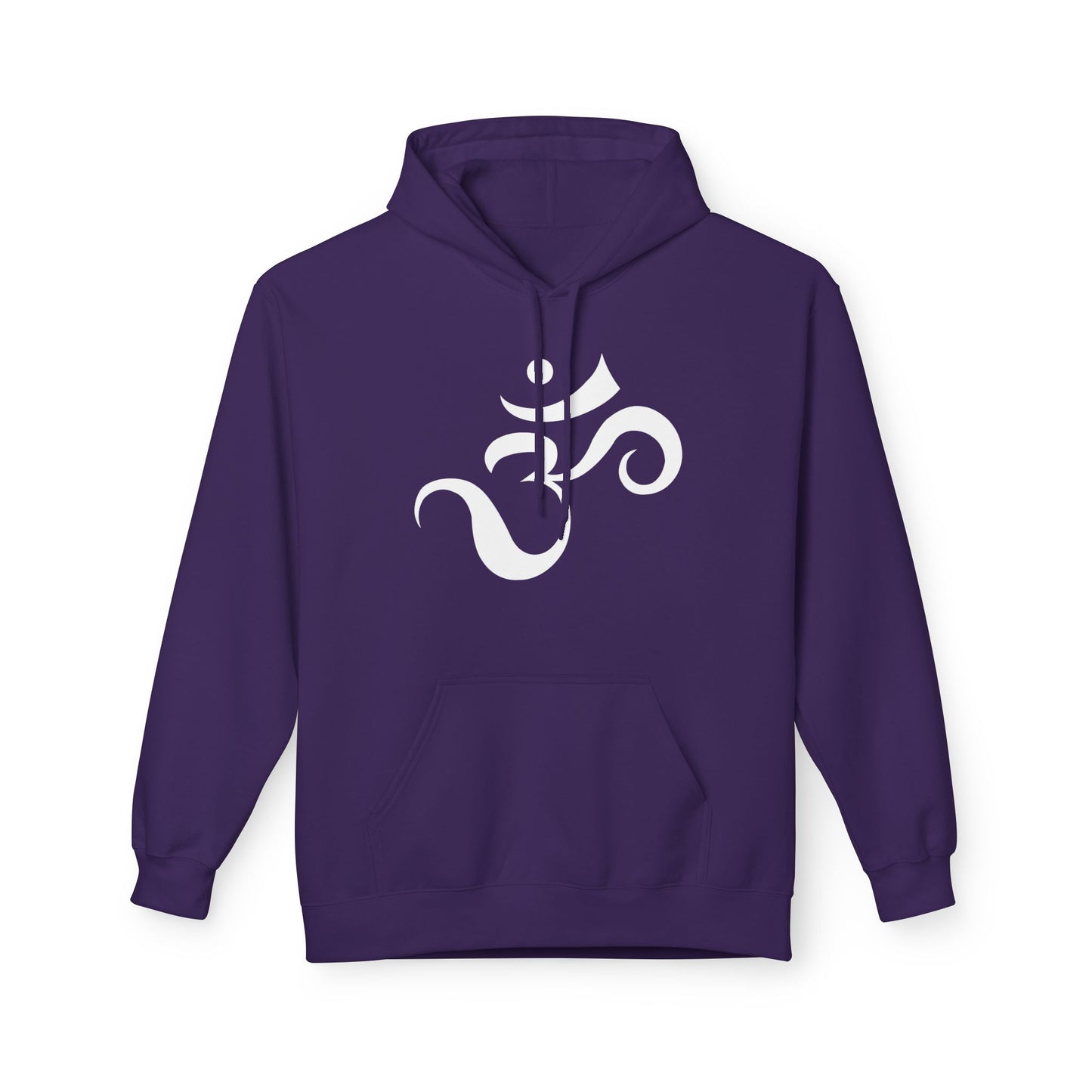OM SYMBOL OHM ZEICHNUNG SANSKRIT BUDHHISMUS HINDUISMUS MANTRA • Fleece Hoodie für Damen & Herren • Baumwolle 🌿
