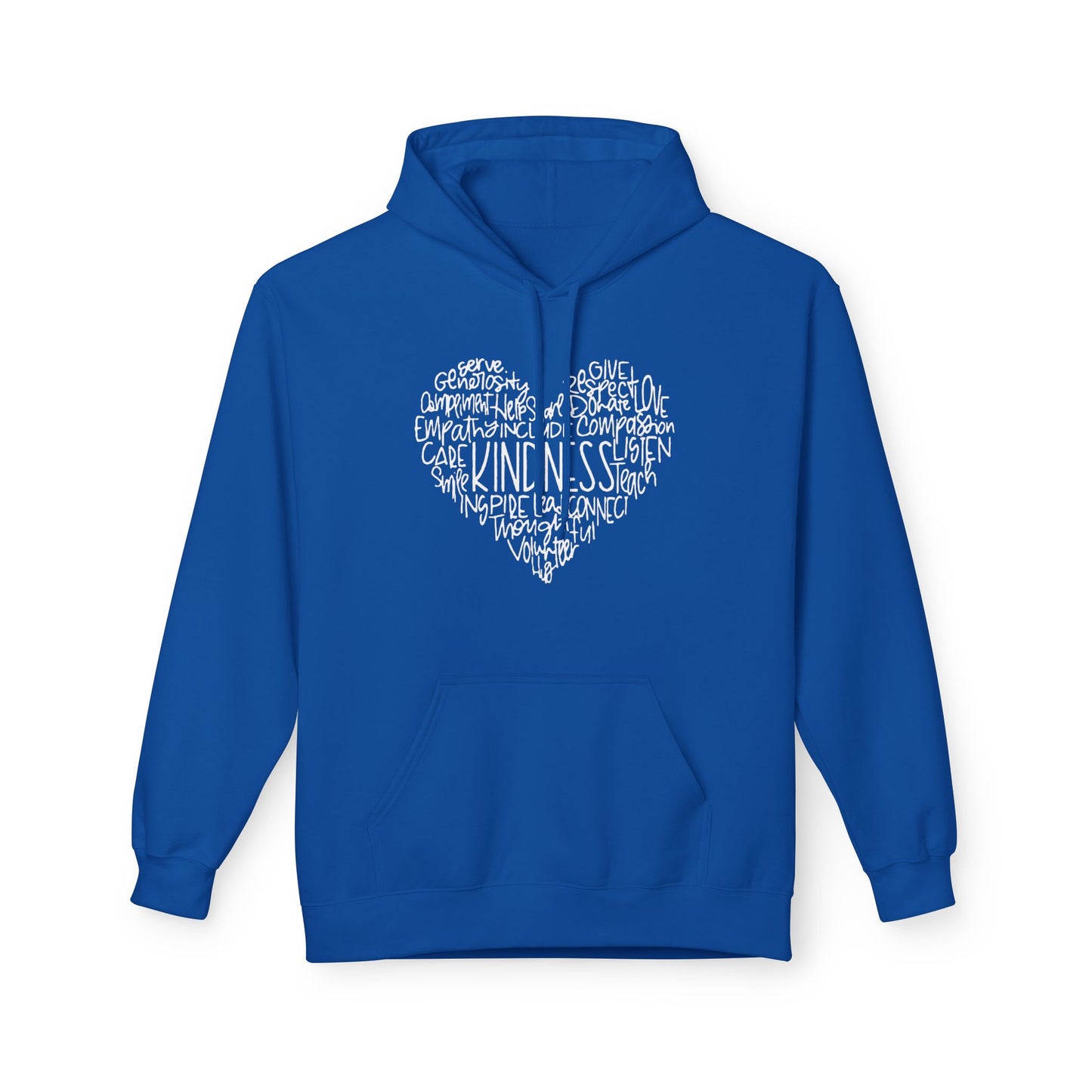KINDNESS HERZ HERZCHEN BILD LOVE SCHRFIT LIEBESBEWEIS LIEBESBOTSCHAFT • Kuschelweicher Hoodie für Damen & Herren • Baumwolle 🌿